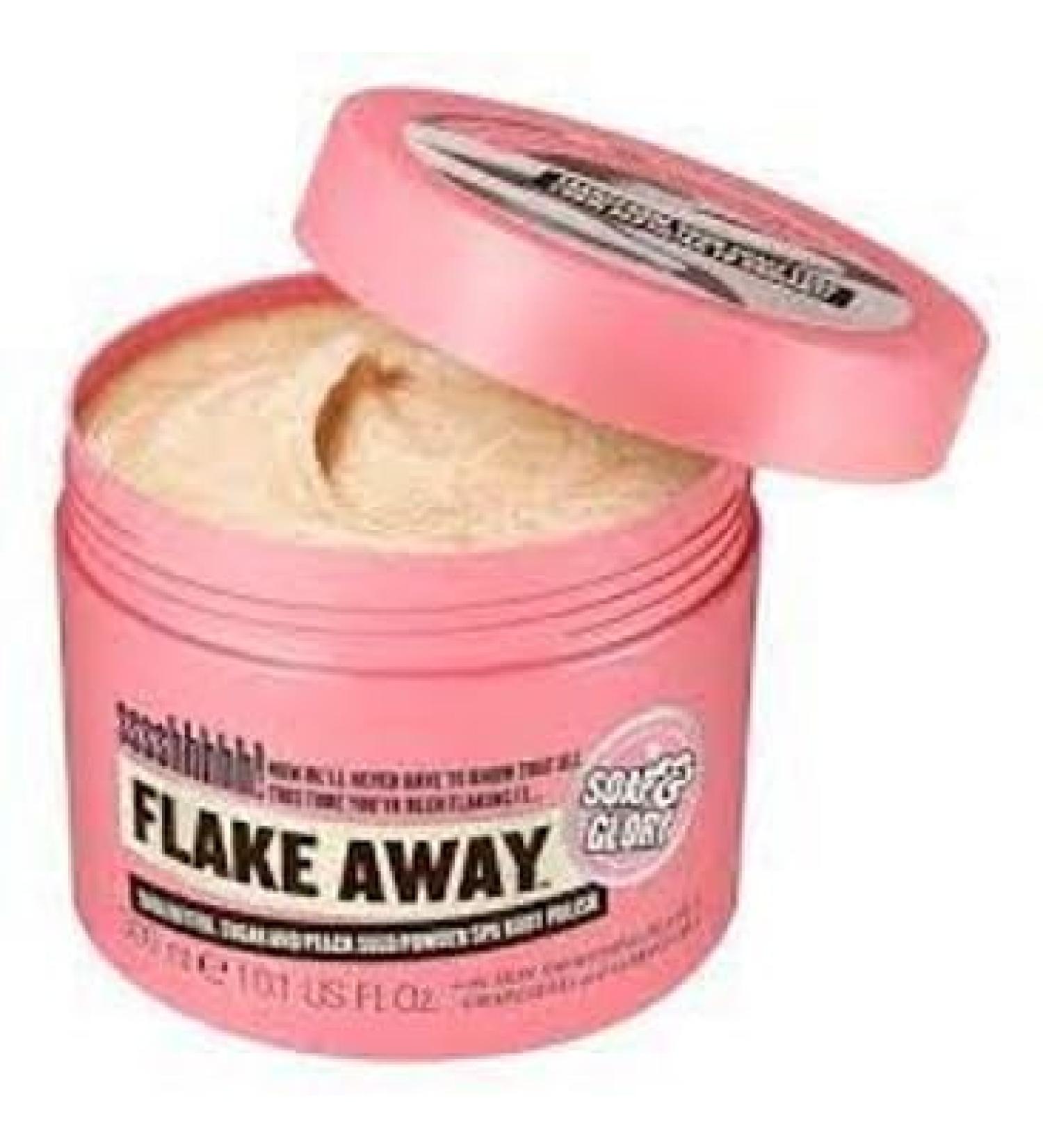 Flake Away Exfoliating Body Scrub with Shea Butter Sweet Almond Oil Apricot Seed Powder Sea Salt and Sugar 300 milliliters - Buy Online on GoSupps.com