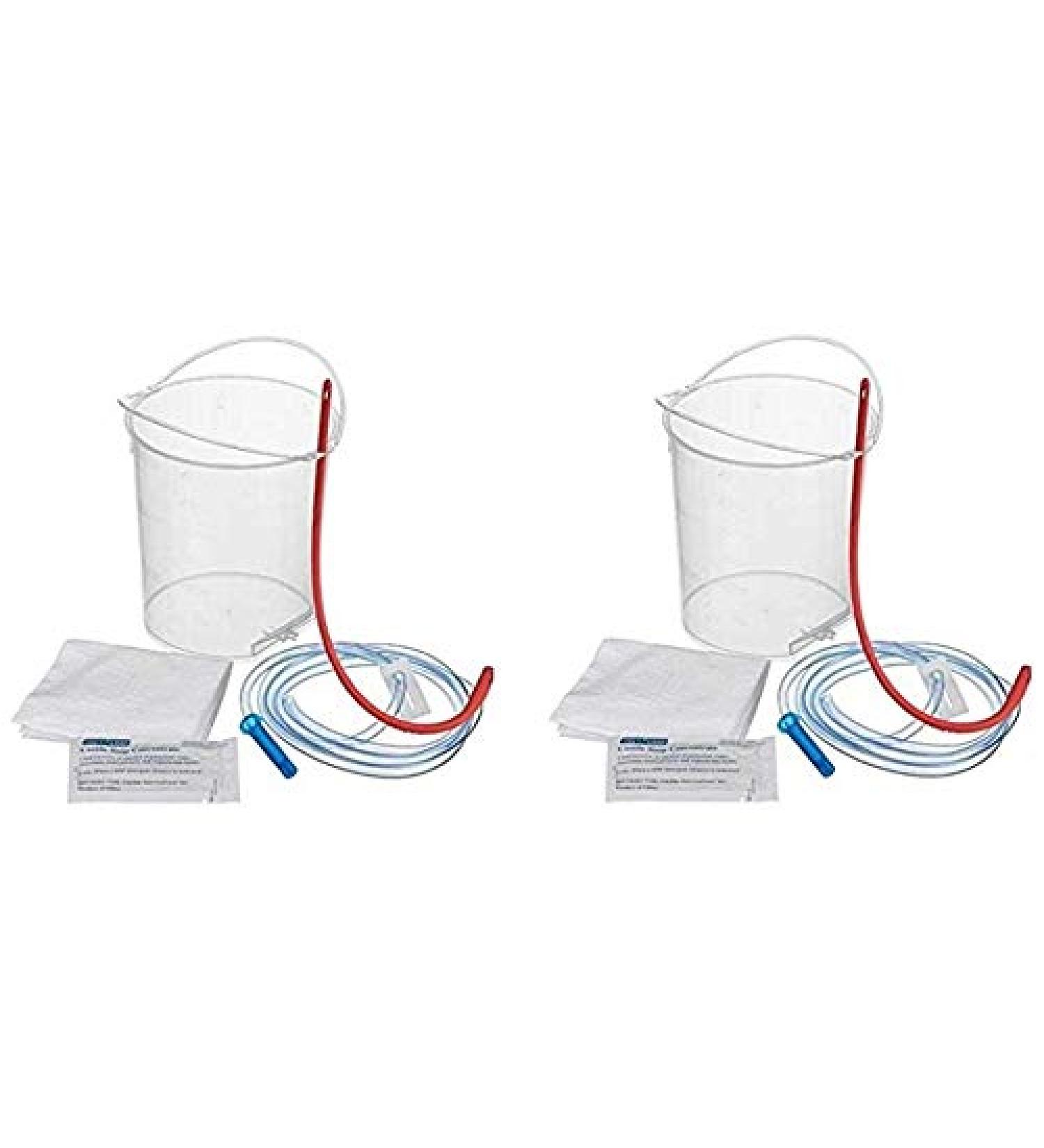 BPA Free Enema Bucket with Reinforced Handles - No Leakage Pack of 2