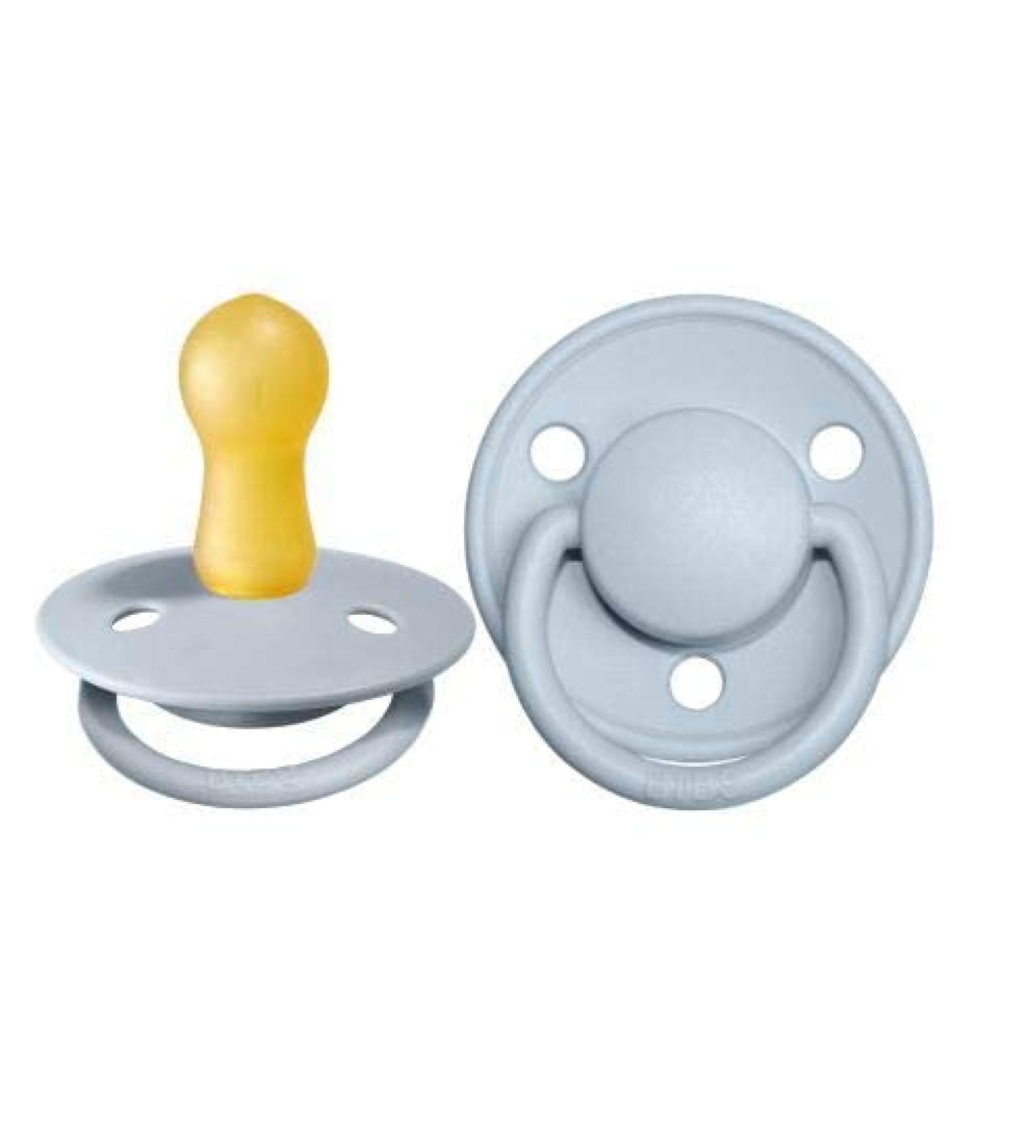 BIBS De Lux Collection Baby Pacifiers - BPA-Free, Made in Denmark | Baby Blue Color Soothers | Set of 2 | Size 6-18 Months - Buy Online on GoSupps.com