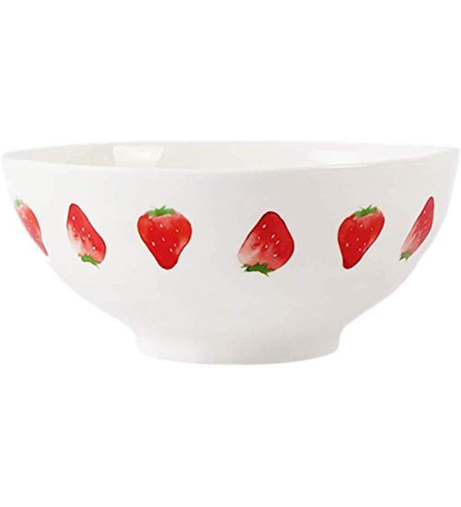 Bowl Snack Dip Bowls Dishware Household Ceramic Rice Bowl Strawberry 6 inch Noodle Bowl Creative Cute Large Capacity Salad Bowl Compatible with Kitchen Restaurant Gifts - Buy Online on GoSupps.com