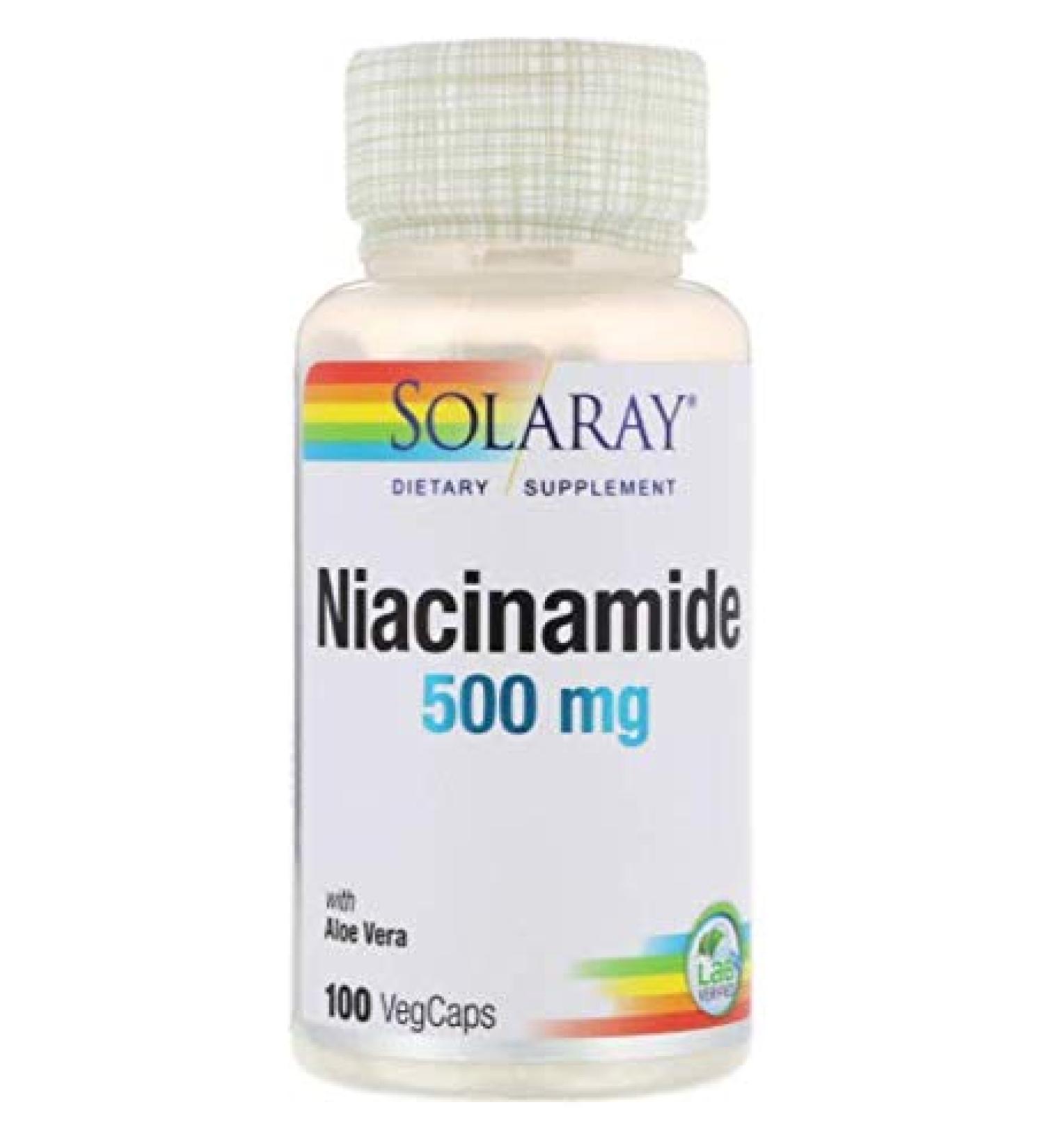 Solaray Niacinamide 500 mg 100 VegCaps