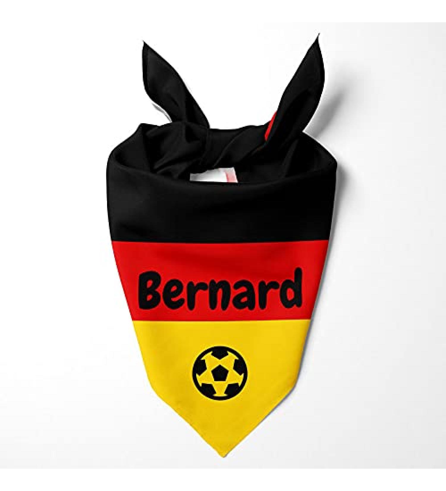 Dog hollow motif: football games sports Olympic games public holidays personalized triangular cloth for pets is attached to the collar (Germany flag)