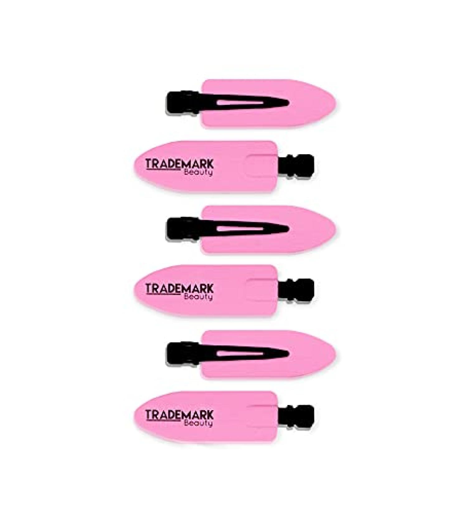 Trademark Beauty Creaseless Hair Clips - 6 Pack Pink | No Dent Hair Clips for Styling All Hair Types | Multipurpose Hair Accessories for Setting Styles in Place - Buy Online on GoSupps.com