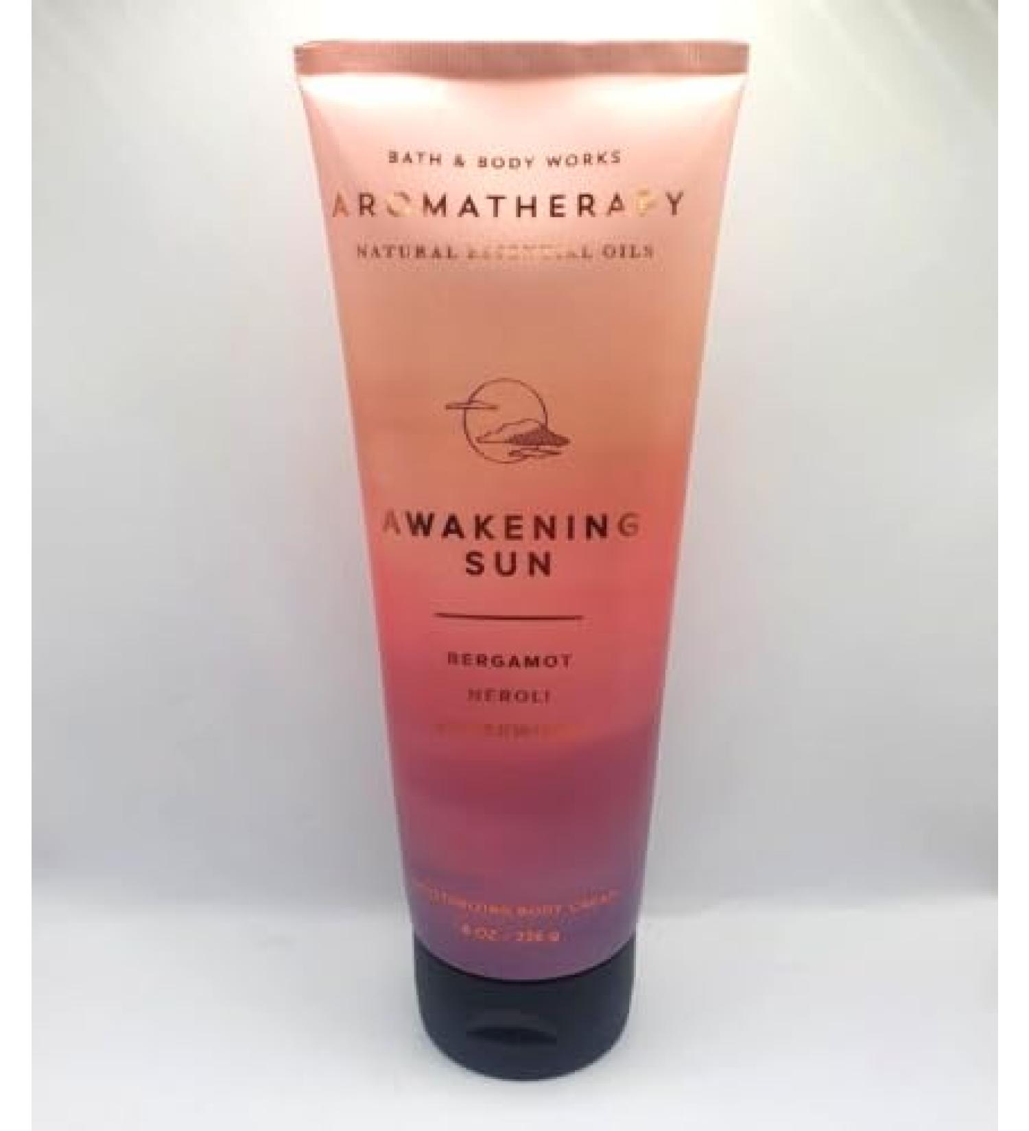 Ba h a d Body Works Aromatherapy Awakening Sun Body Cream with Natural Essential Oils 8 Ounce