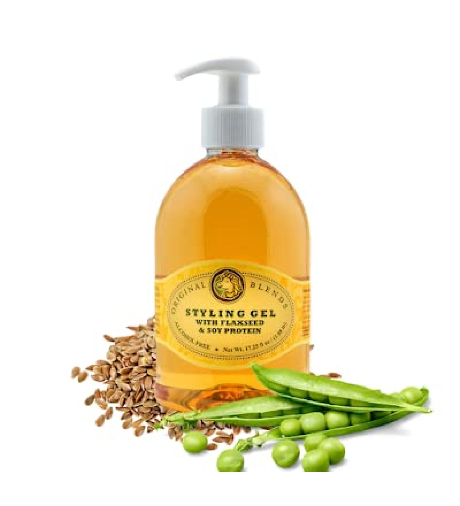 Original Blends Pump Styling Gel - Flaxseed & Soy Protein - Firm or Light Hold - All Hair Types - Adults & Children - 17.25 Fl Oz - Buy Online on GoSupps.com