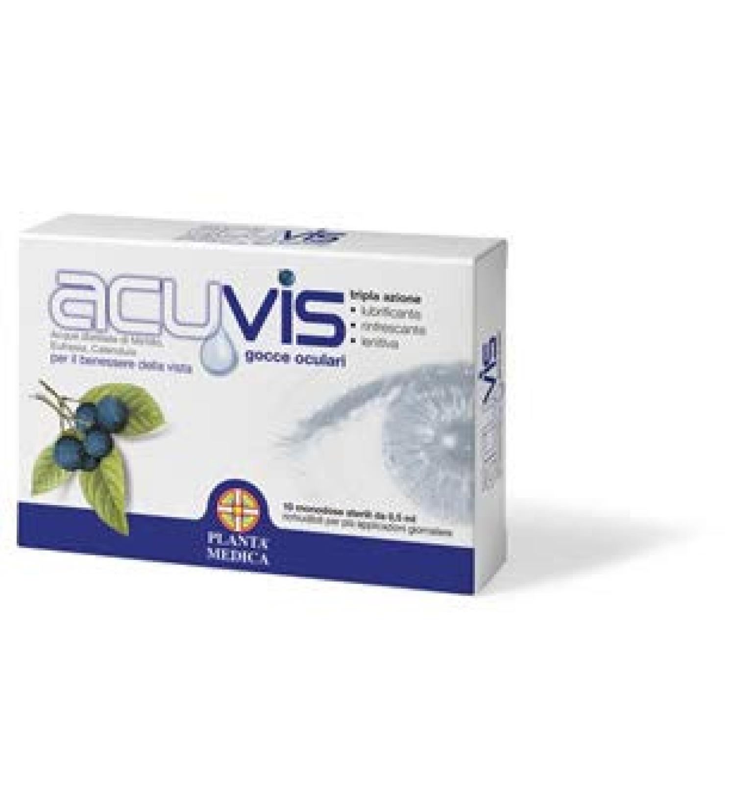 ABOCA Acuvis Eye Drops - 10 Single Dose Ampoules for Enhanced Eye Health | International Shipping Available - Buy Online on GoSupps.com
