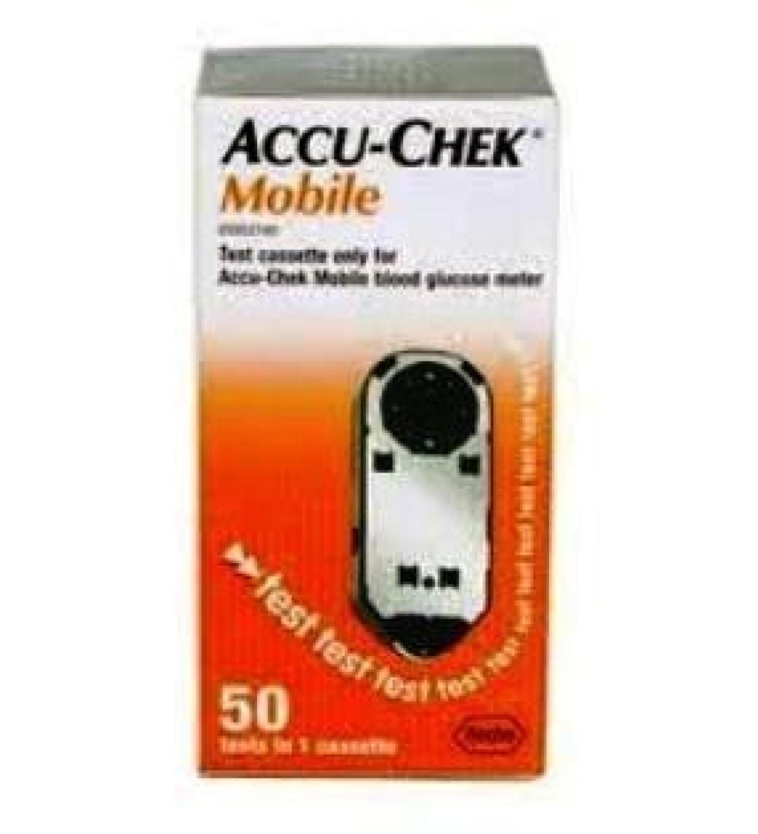 Accu-Chek Mobile Phone Bluod 50 Wooden Hut Tests
