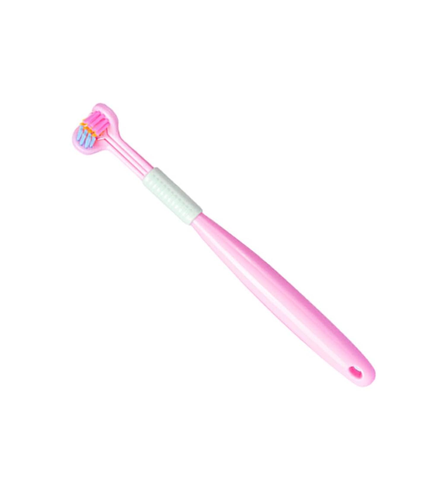 Bokioesde Tongue Scraps Toothbrush - Fresh Breath & Healthy Mouth | Three-Sided Triple Clean Plastic | A22 Peach Pink for Kids - Buy Online on GoSupps.com