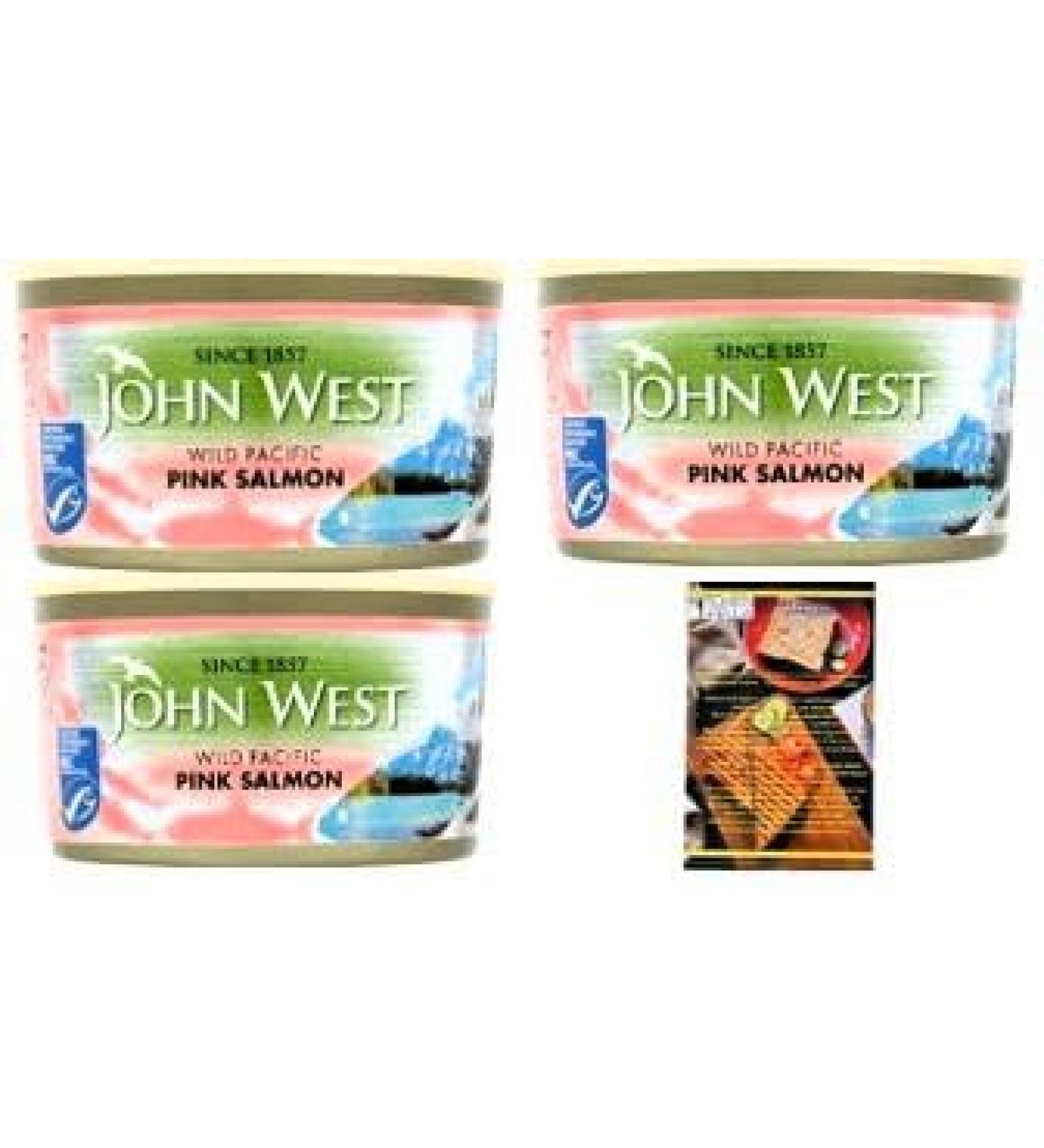 John West Wild Pacific Pink Salmon 213g x3 and Kitchenfella 14 Day Healthy Eating Challenge - Buy Online on GoSupps.com