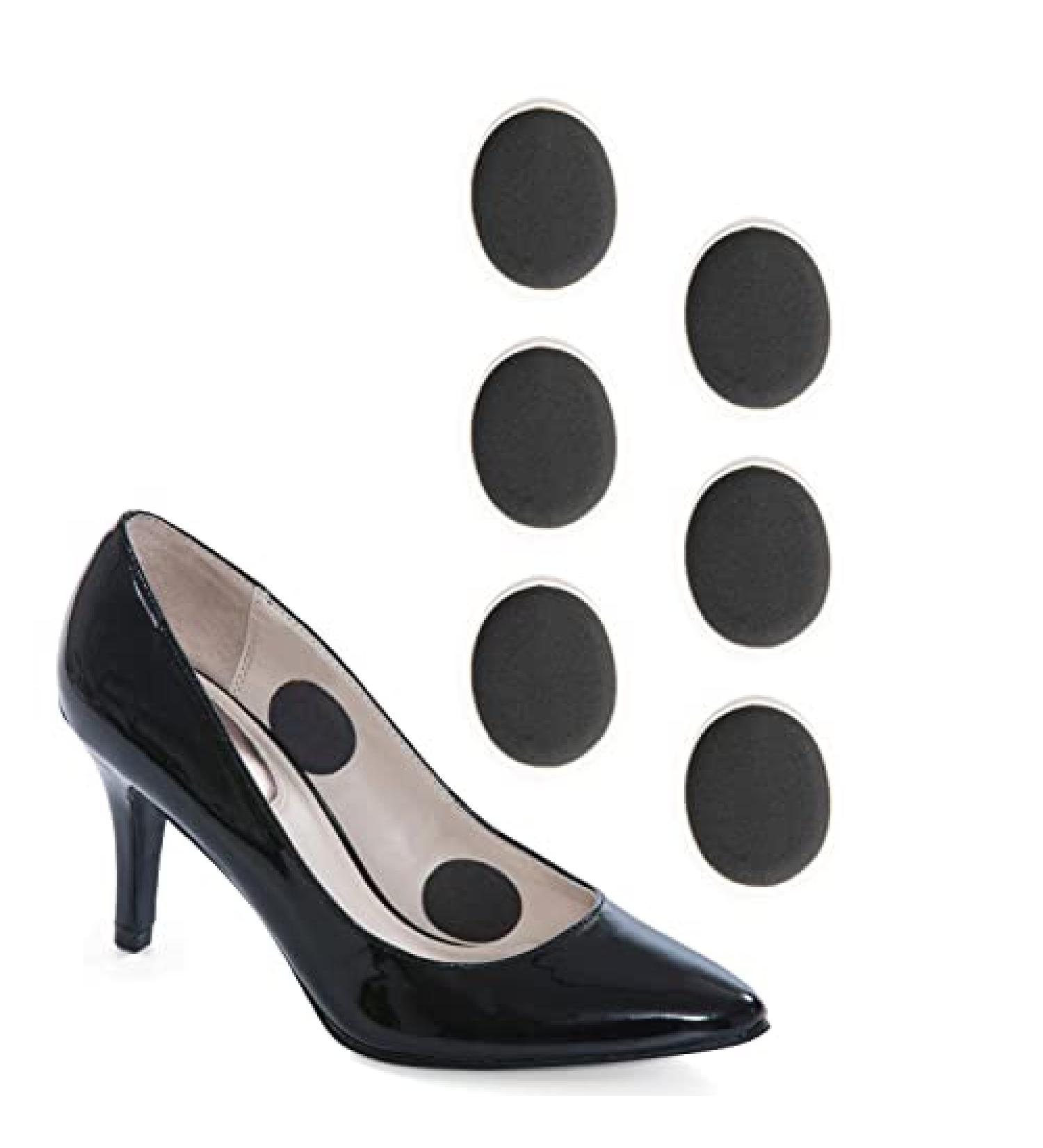 Foot Petals Spot Dot Cushions 6-Pack - Black Round - Shoe Comfort Accessory - Buy Online on GoSupps.com