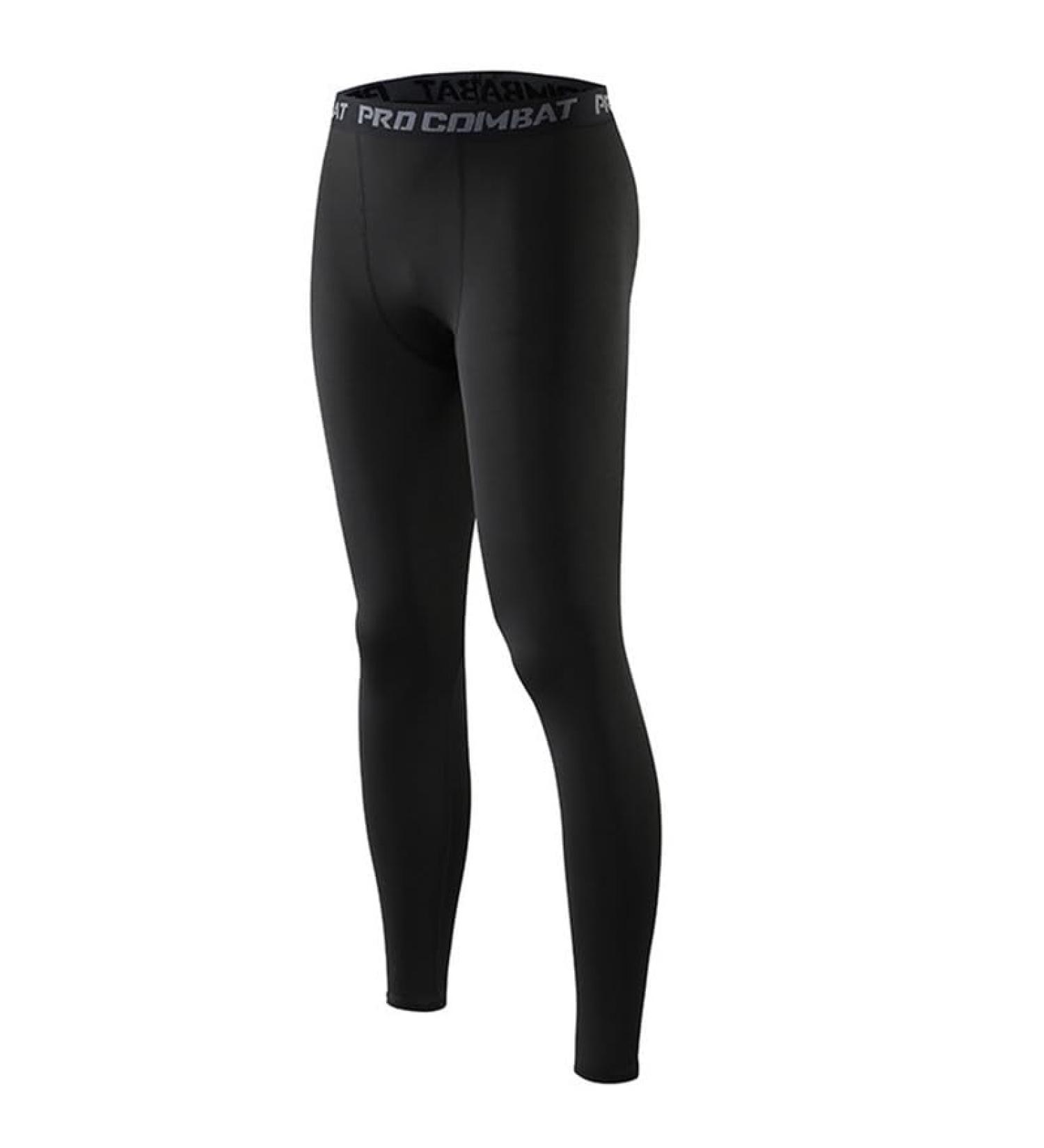 Hycoprot Men's Compression Pants - Fast-Drying Running Leggings | Breathable Sports Tights for Basketball & Fitness | Black XL - Buy Online on GoSupps.com