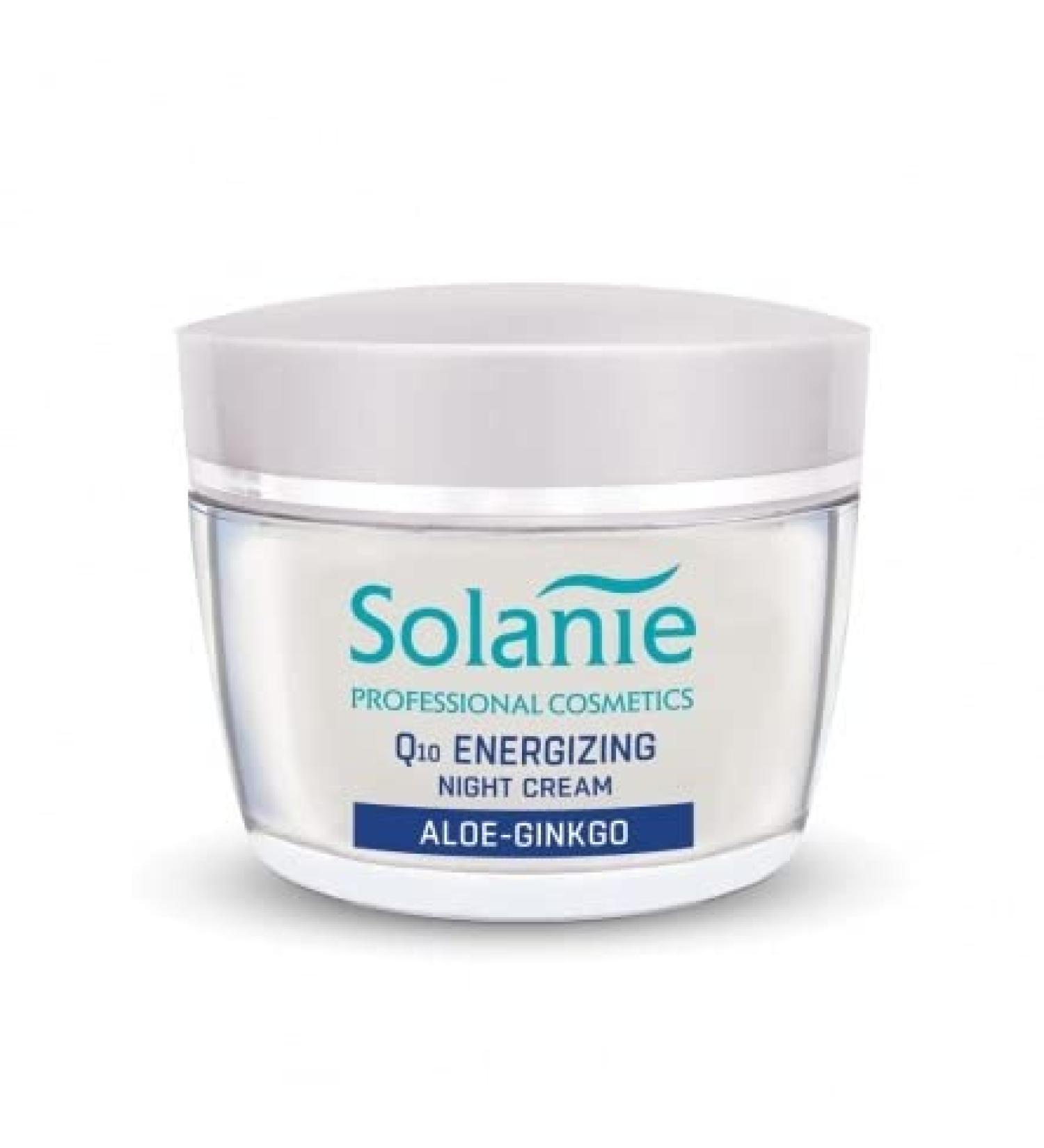 Solanie Night Cream - 50ml - Q10 Energizing & Anti-Aging Formula For Cellular Renewal & Moisturization - Boosts Skin Elasticity