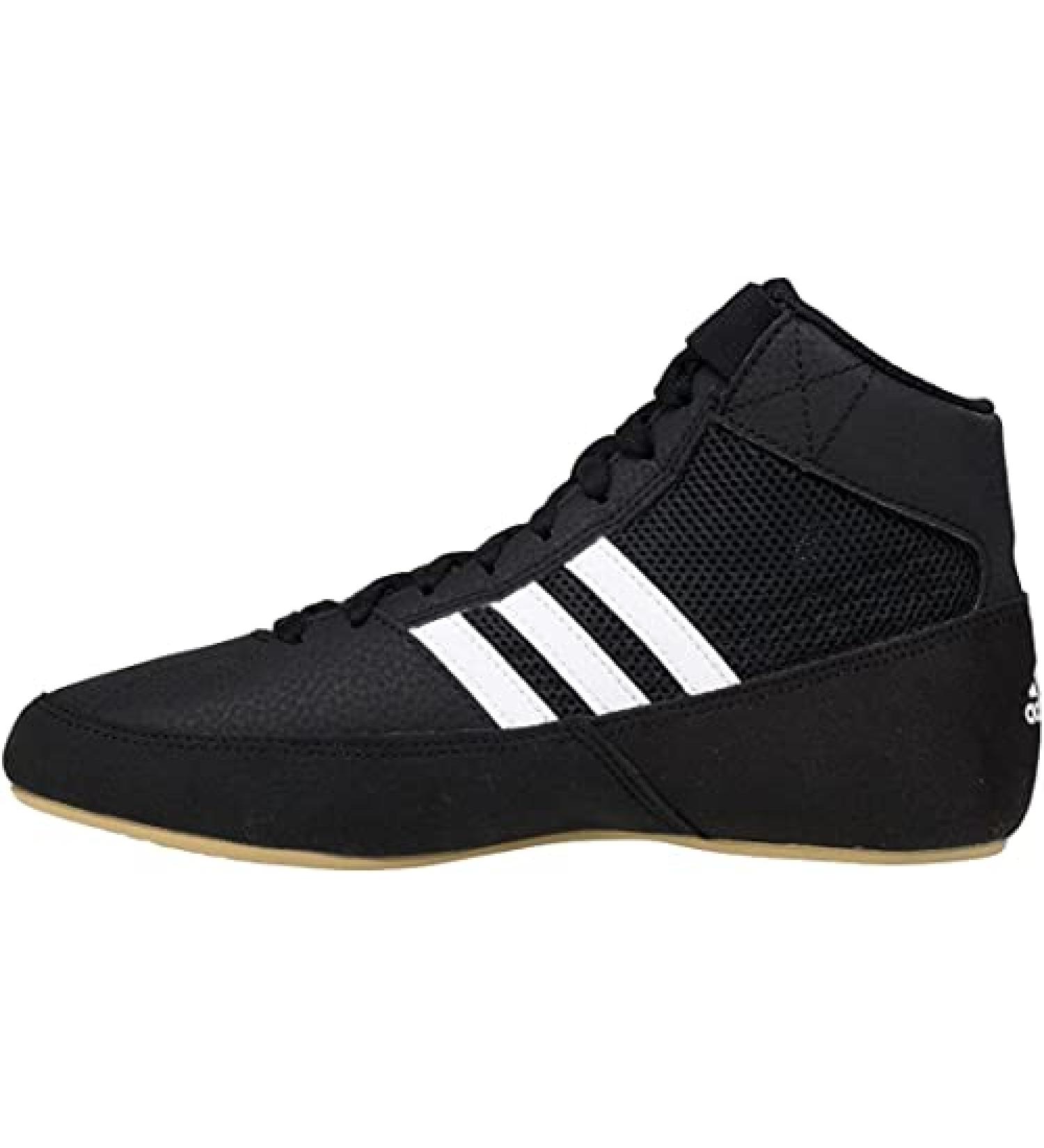 adidas Men's HVC Wrestling Shoe 10 - Black/White | Lightweight & Durable - Buy Online on GoSupps.com