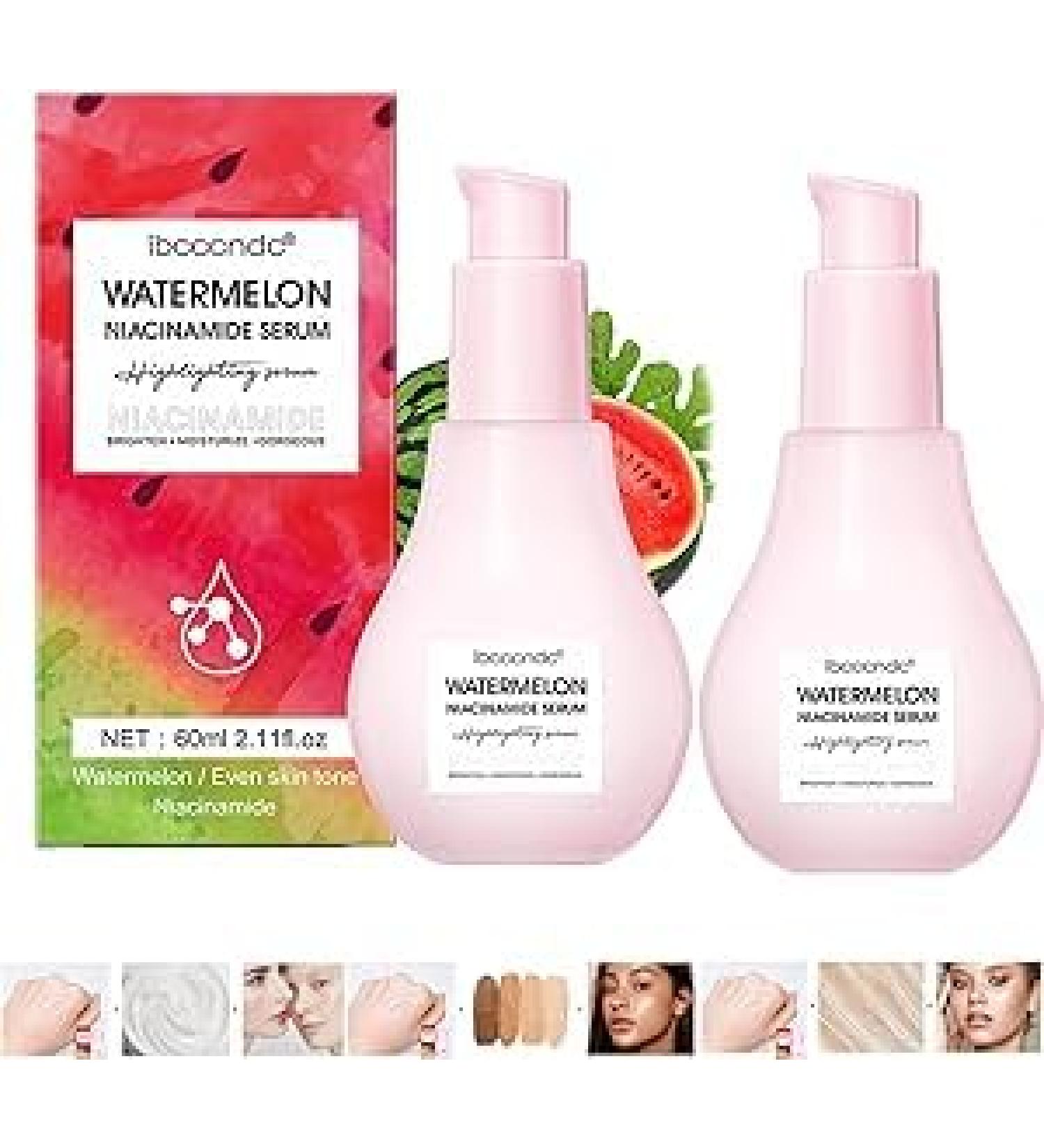 TAIMEI 2PC Watermelon Glow Niacinamide Dew Drops Serum | Glow Recipe Watermelon Dew Drops | Glow Recipe Watermelon | Pore Minimizer | Priming Liquid Highlighter 75ML - Buy Online on GoSupps.com