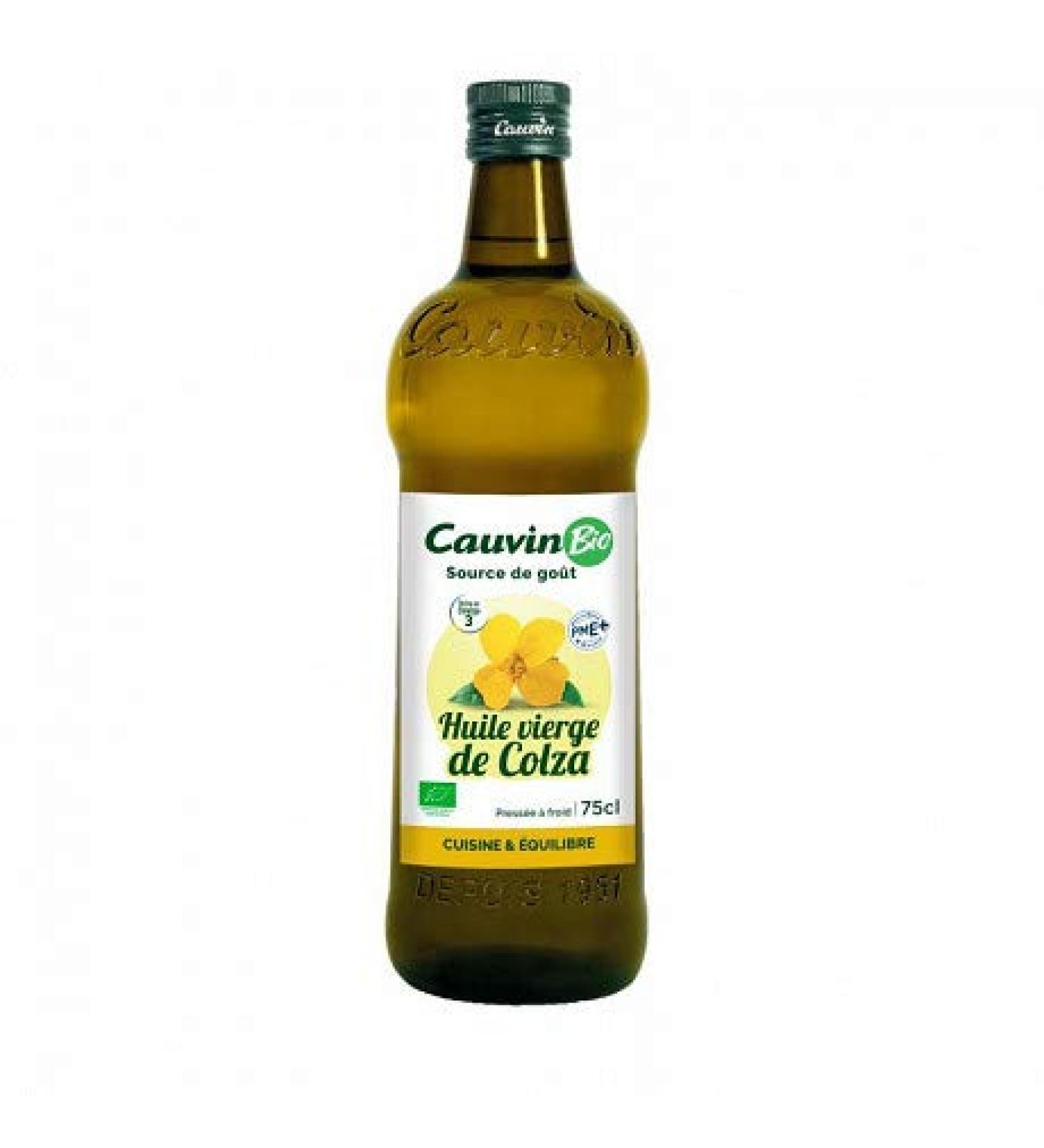 CAUVIN - Organic Rapeseed Oil 75Cl - Pack of 3