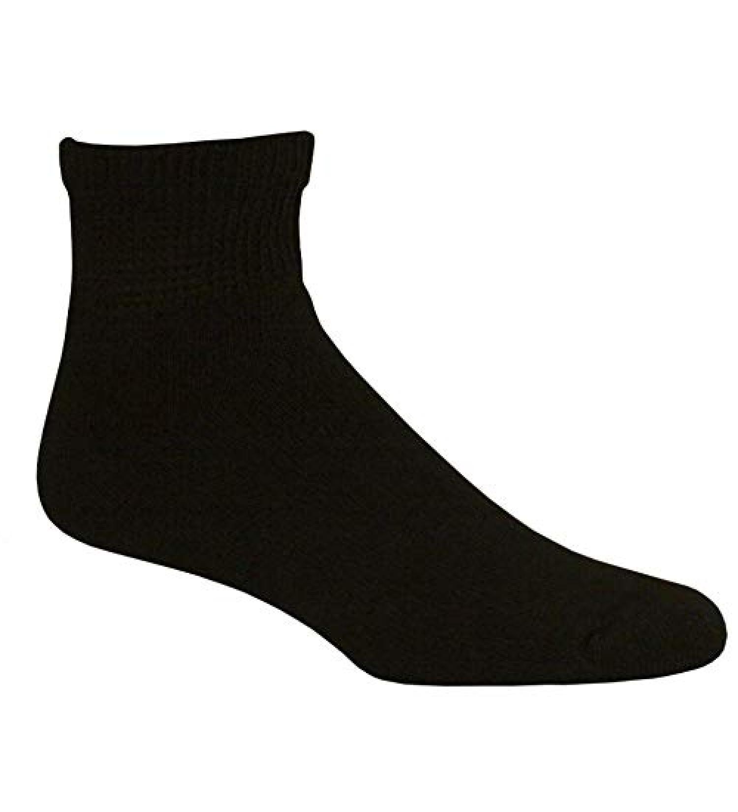 Diabetic Socks (10-13) Ankle Black 3 Pair