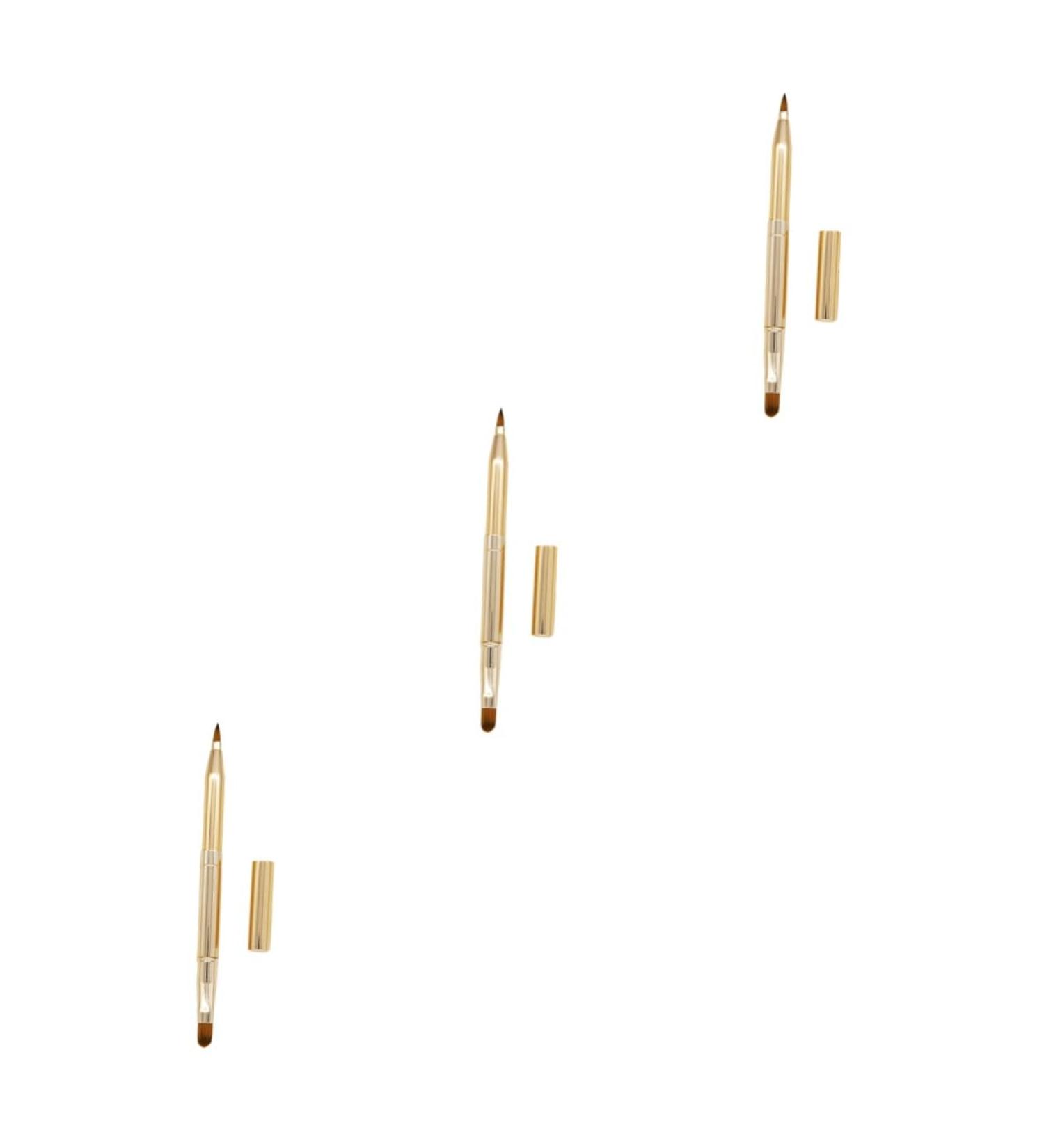 FRCOLOR 3pcs Double-Sided Concealer & Lip Brushes | Portable Eyeshadow & Lip Gloss Applicators | Synthetic Makeup Tools - Buy Online on GoSupps.com