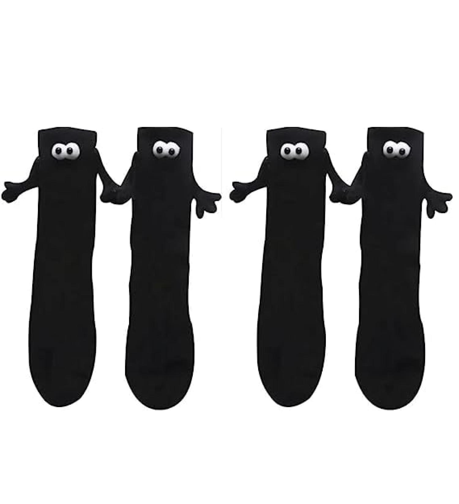 Funny 3D Doll Couple Socks - Cute Cartoon Magnetic Suction Design - Buy Online on GoSupps.com