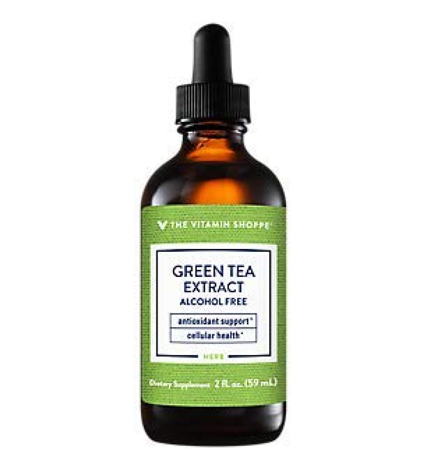 Organic Green Tea Extract 1000MG Alcohol-Free Antioxidant Supplement - 2oz Liquid - Buy Online on GoSupps.com