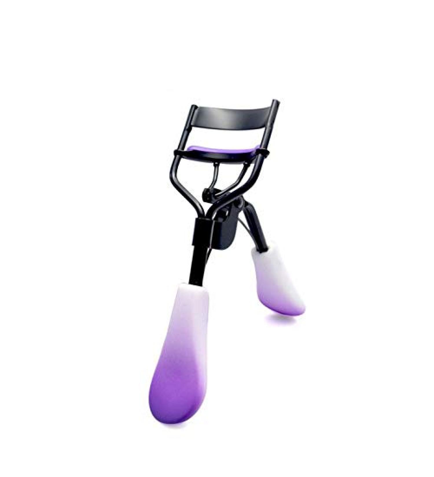 Beauty Plus - Eyelash Curler Applicator Available in 17 Models Stainless Steel with Silicone Pad for Perfect Curling and Applications Professional Eyelash Curlers (Black Purple)