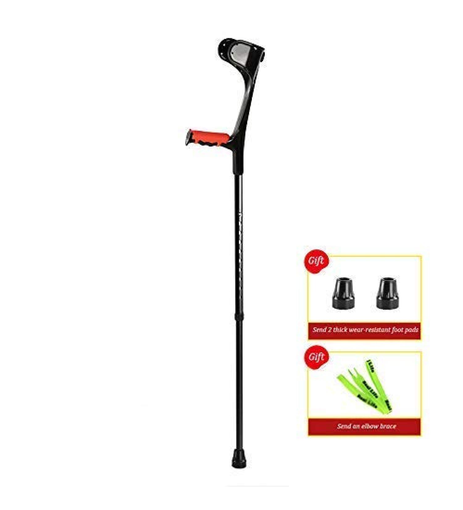 Ultralight Aluminum Assistance Adult Forearm Crutch 10 Row Adjustable Flexible Crutch with Comfortable Grip Unisex Non-Slip One - Buy Online on GoSupps.com