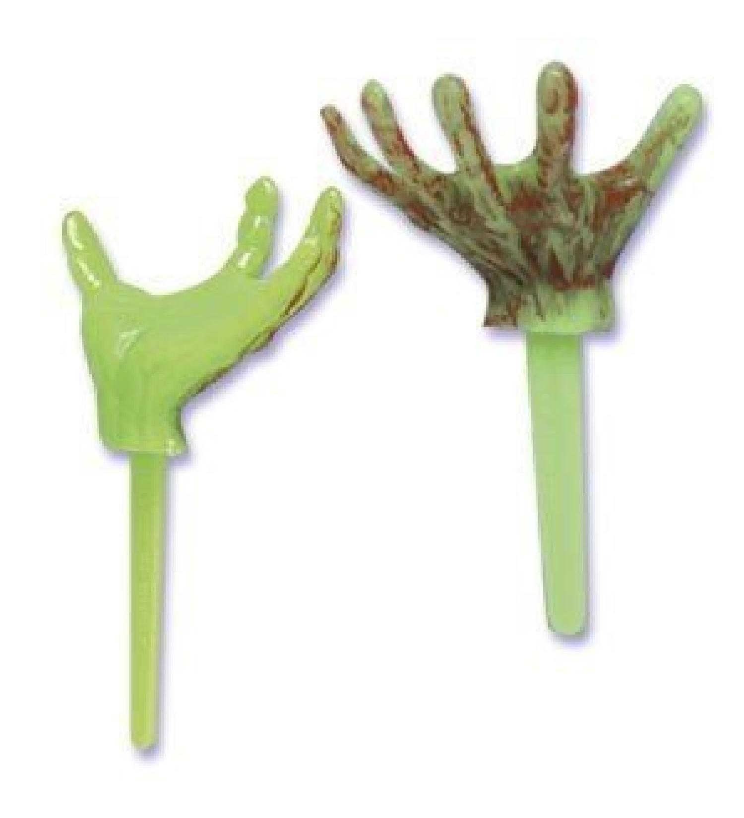 24 ct - Halloween Monster Hand Cupcake Picks