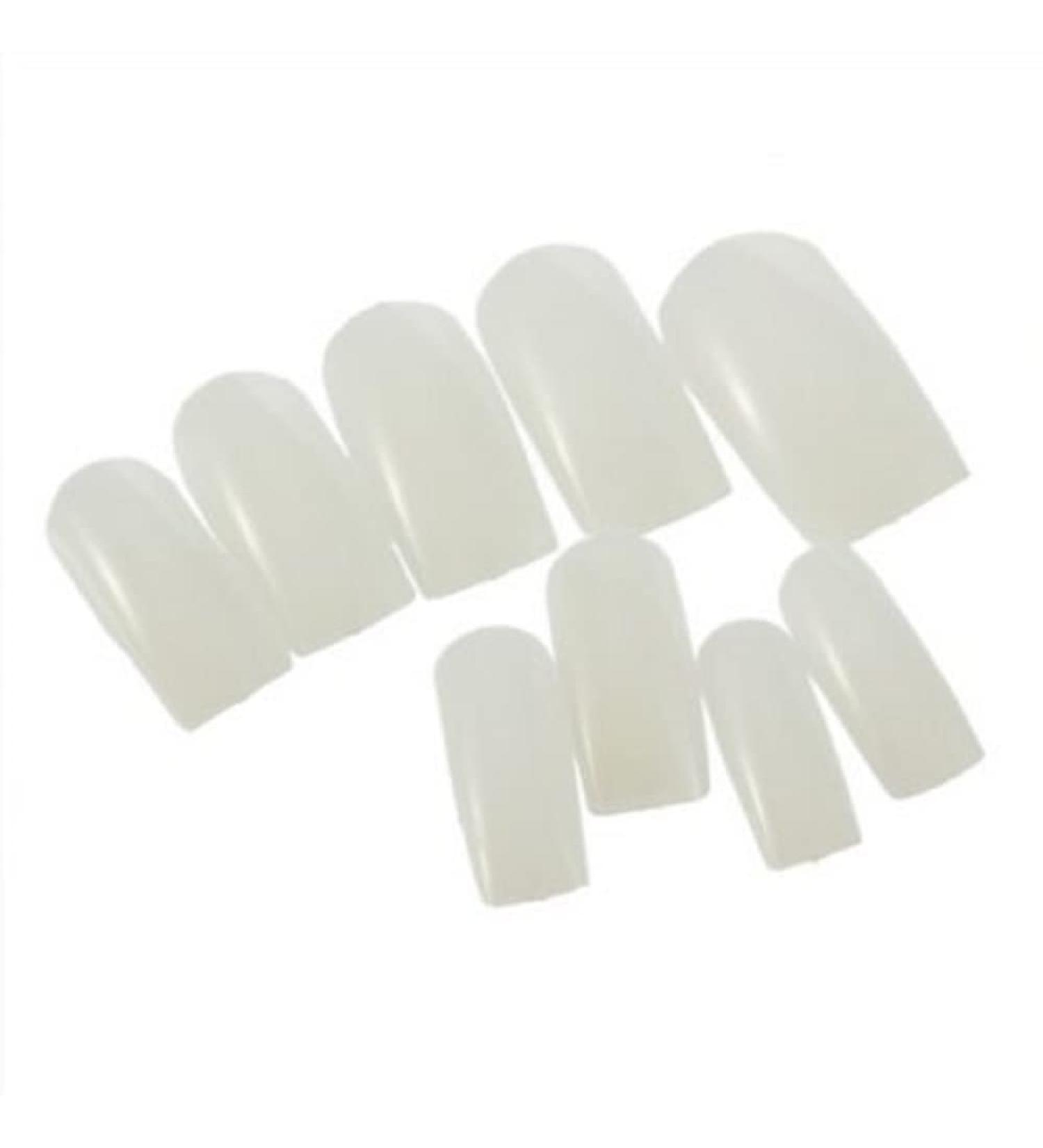 BOO6-500 Natural/Off White False Fake Full Nails