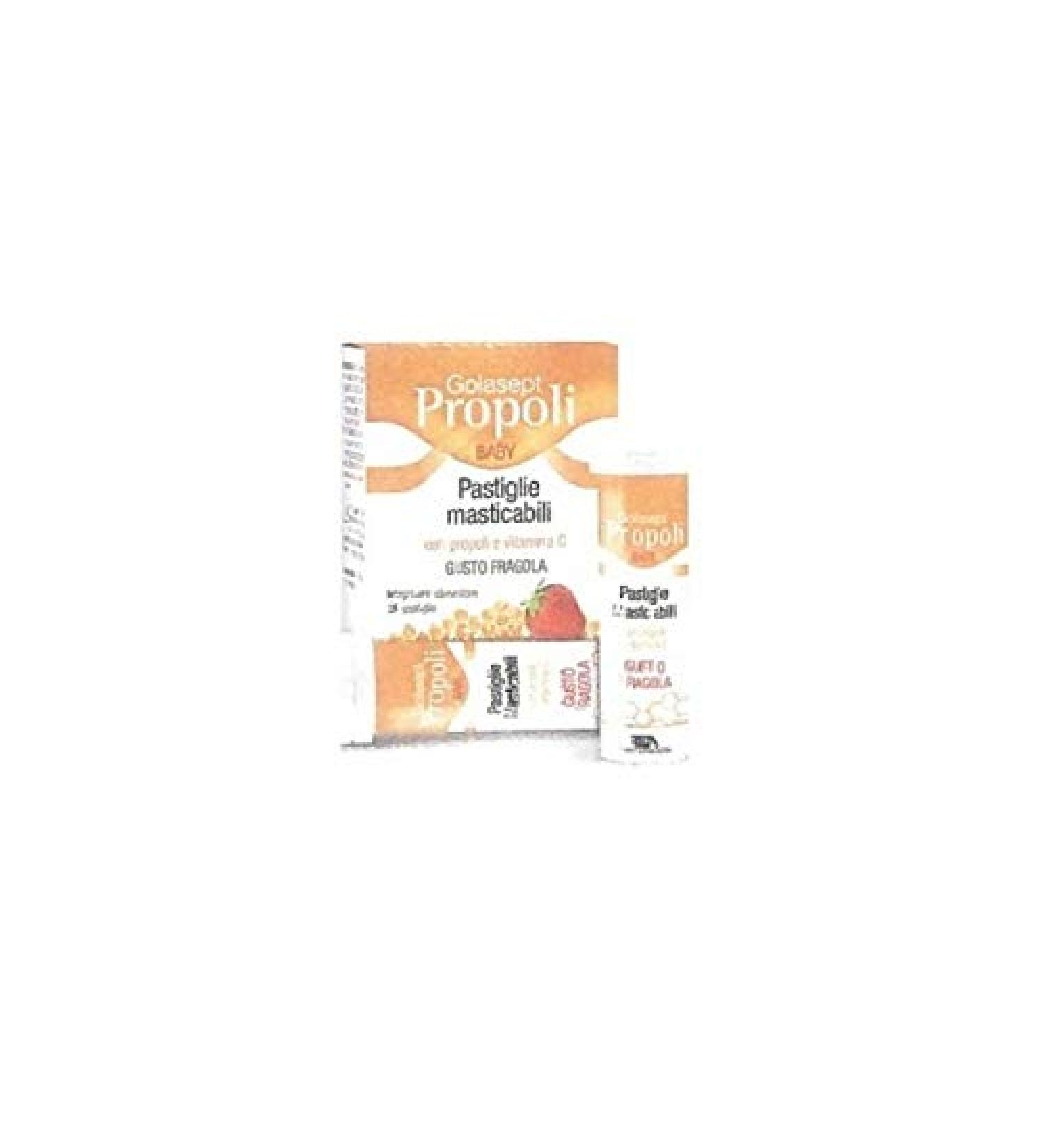 Golasept Propolis Baby 24 Strawberry Flavored Chewable Lozenges