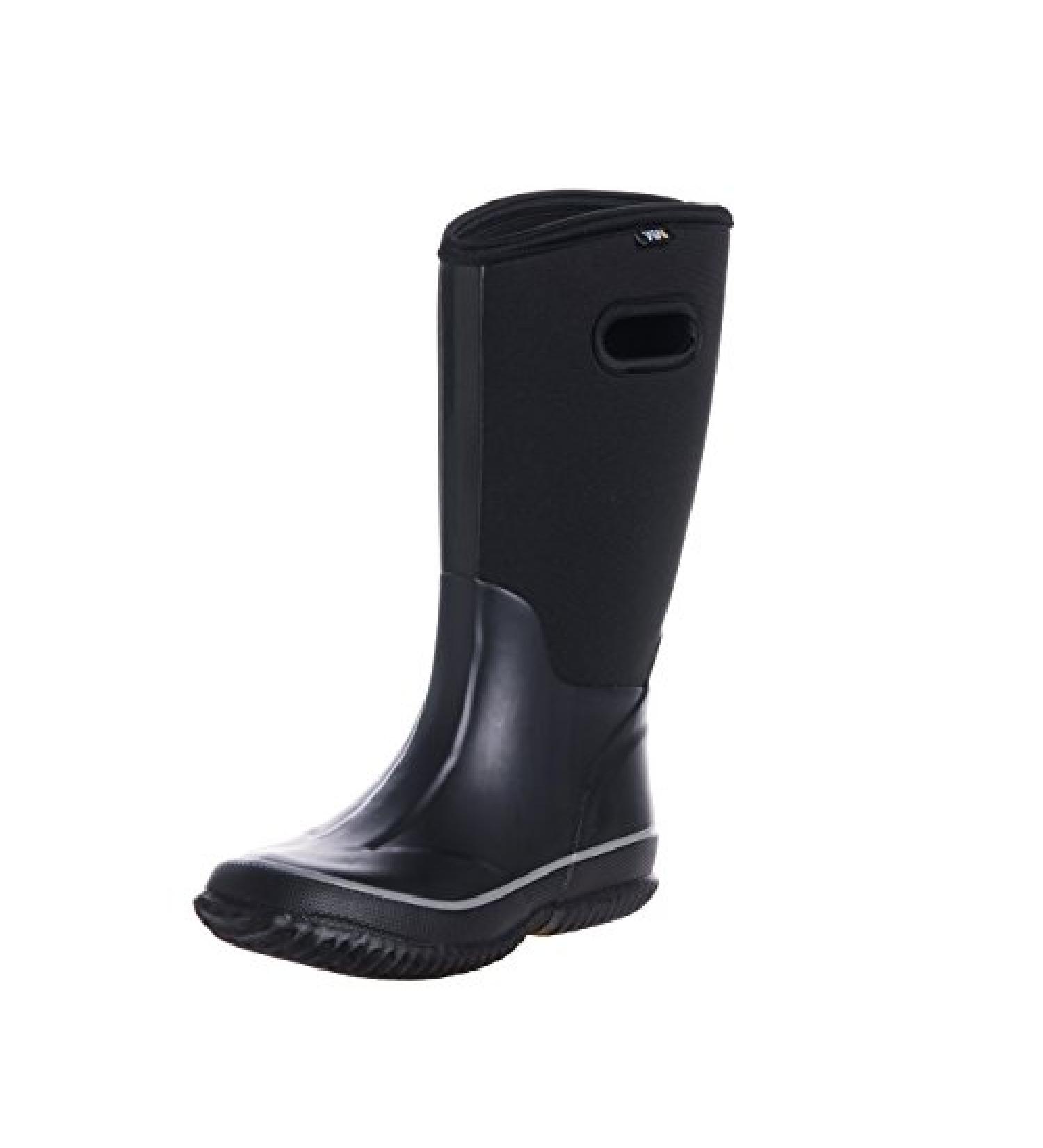 WTW Women's Knee High Rubber Rain Boots - Waterproof & Insulated Neoprene Garden Muck Boots in Mystical Black - Buy Online on GoSupps.com