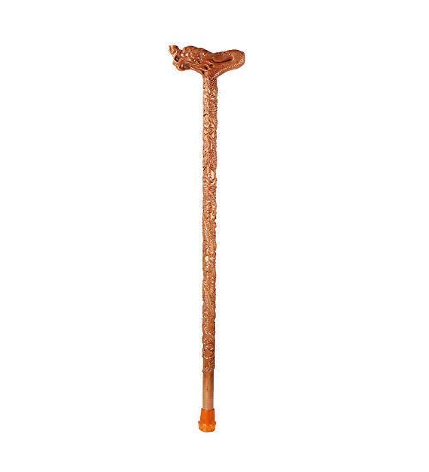 90cm Solid Wood Walking Sticks Gifts with Hand Carved Cane Crutches for The Elderly B.Walking Stick Bright Day