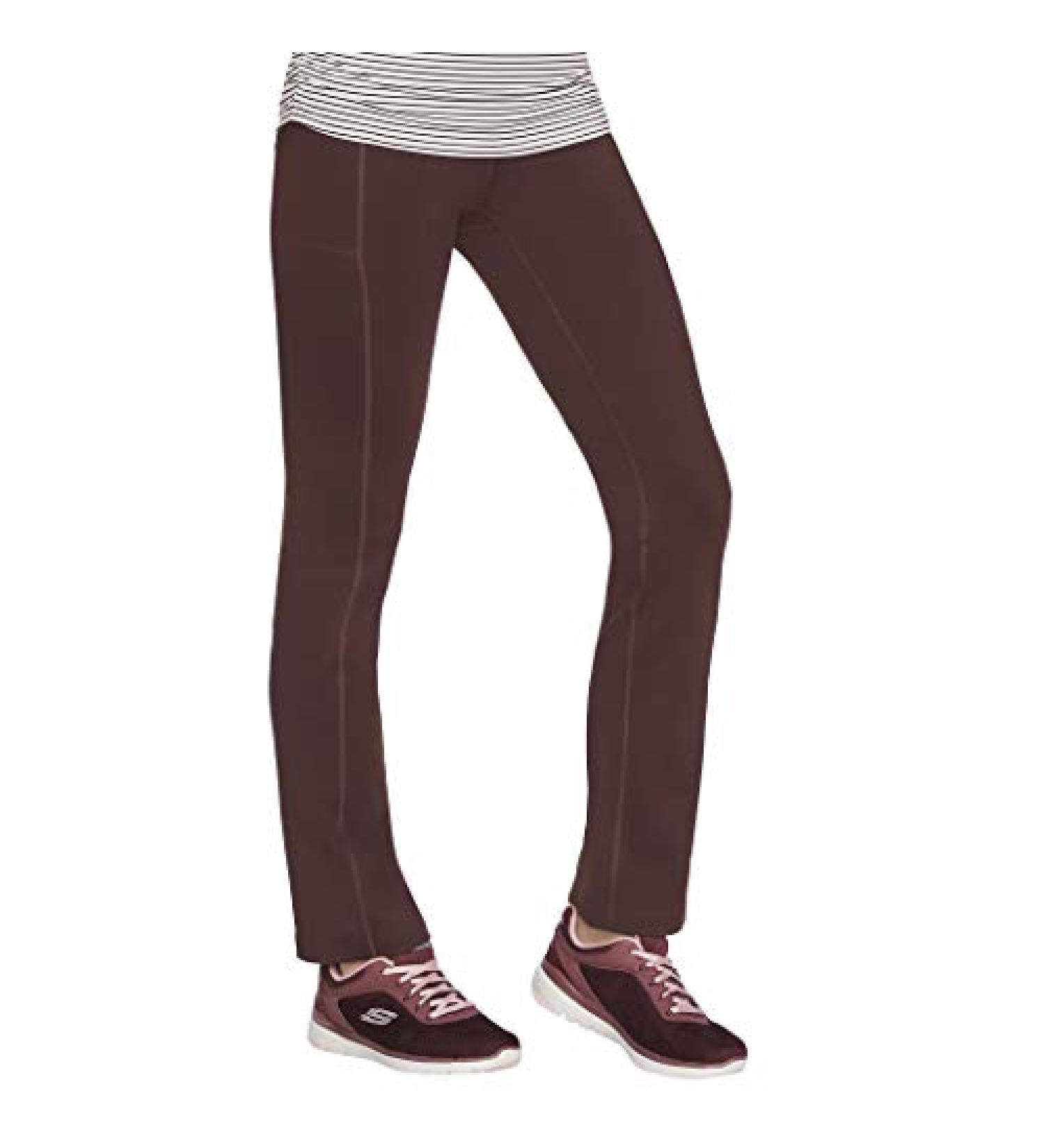 Skechers Women's Go Walk Straight Leg Pant - XX-Large - Burgundy/Brown - Buy Online on GoSupps.com