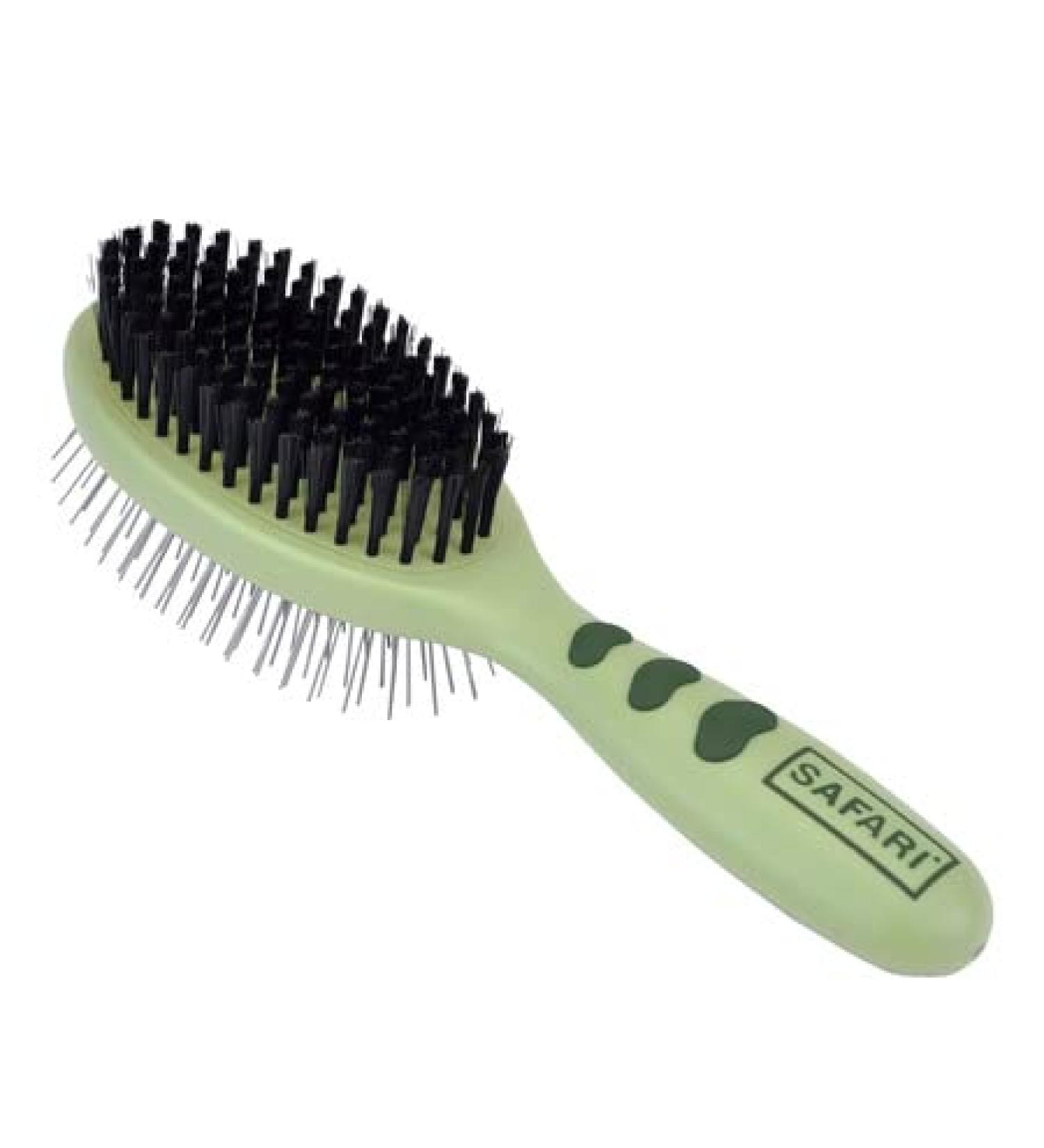 Coastal Pet Safari 2-in-1 Dog Brush with Plastic Handle - Pin and Bristle Combo for Short and Long Hair - Large Size - Buy Online on GoSupps.com