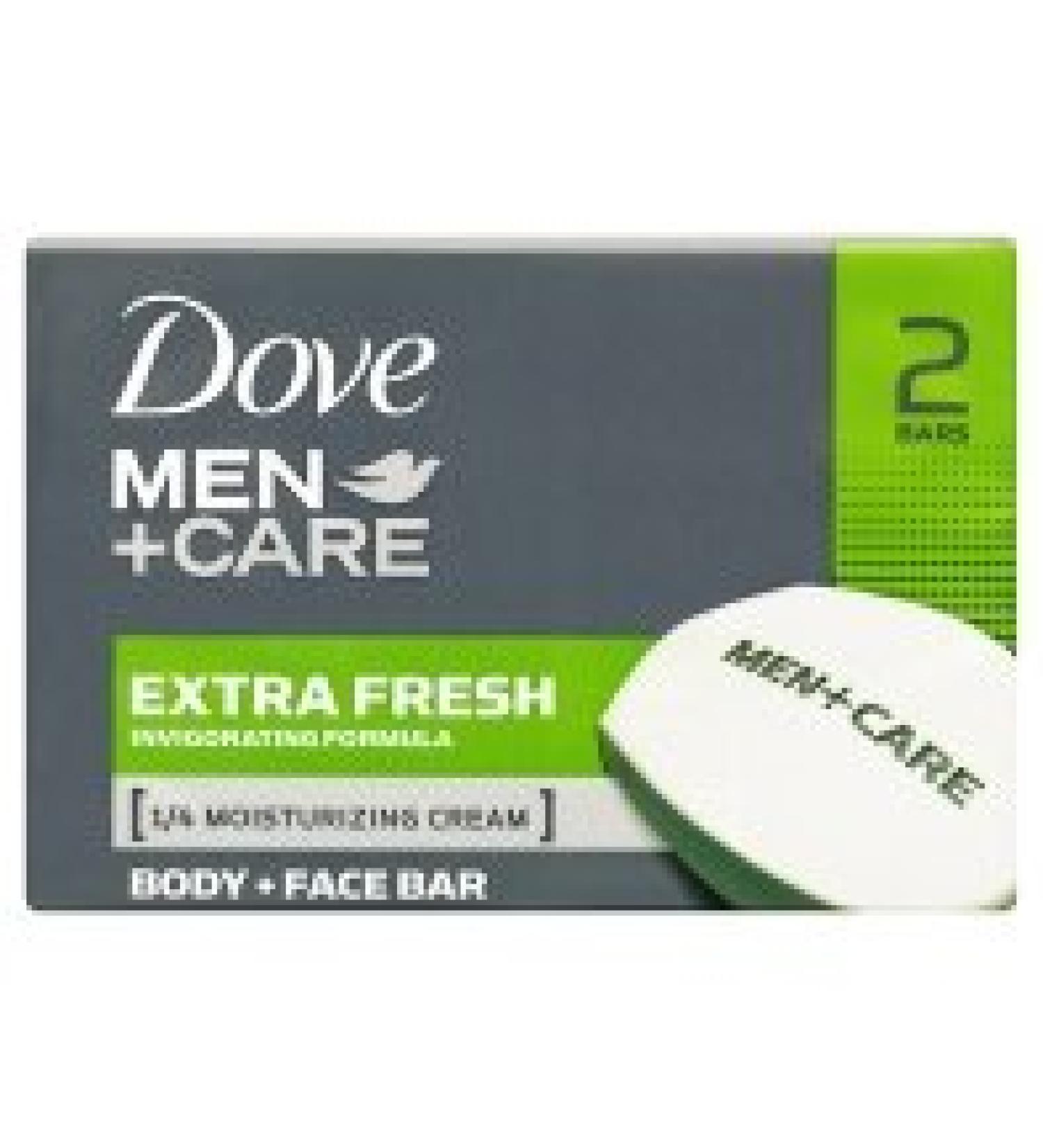 Dove Men + Care Body and Face Bars Extra Fresh Invigorating Formula (2 Bars)