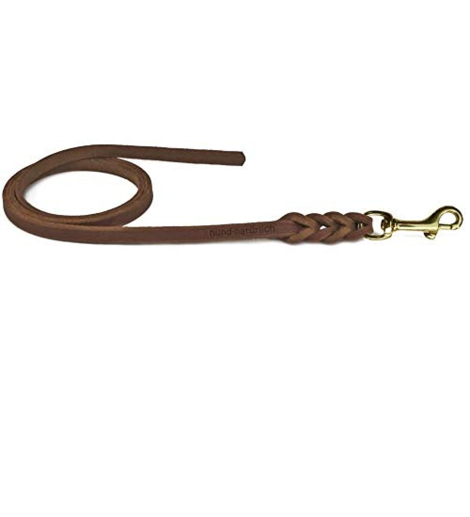 Fat leather line 1m / 1.35m / 2.20m / 3m chrome or brass without hand loop (2.20m x 15mm brown brass hook) 2.20m x 15mm brown brass hook