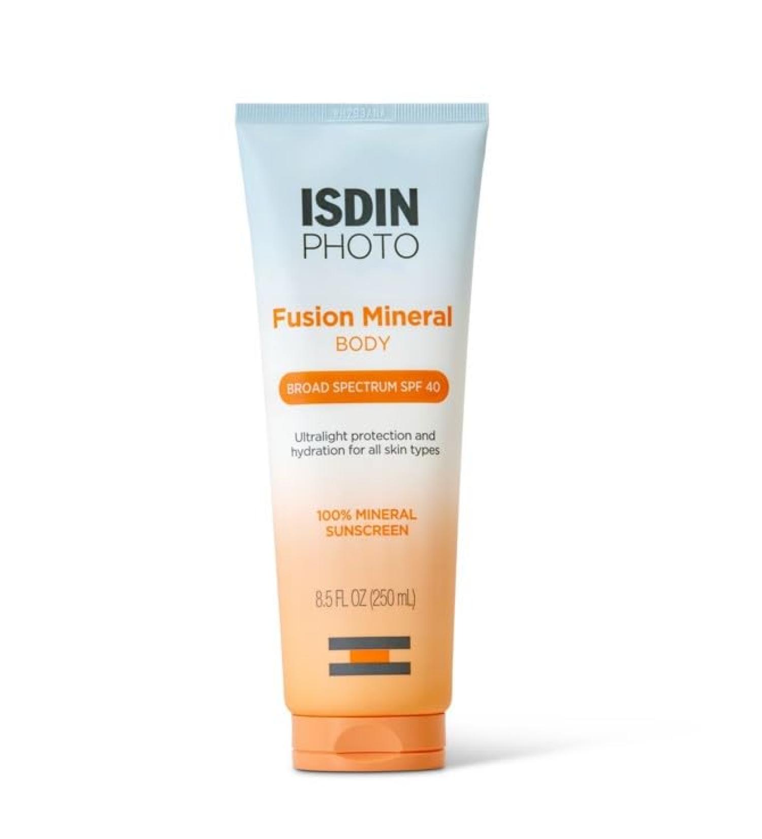 ISDIN Fusion Mineral Body Ultralight SPF 40 - 100% Mineral Sunscreen - Broad Spectrum Protection - 8.5 Fl Oz - International Shipping Available - Buy Online on GoSupps.com