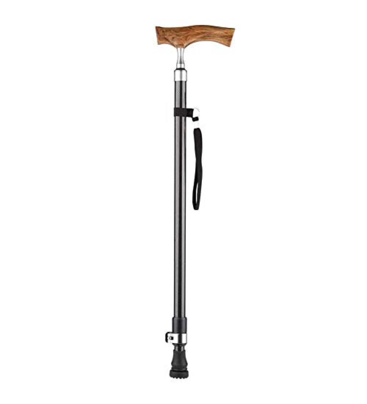 Walking Stick with Wooden Handle Lightweight Adjustable Walking Cane for Balance Rotation with Ergonomic Handle Crutches Prosperous - Buy Online on GoSupps.com