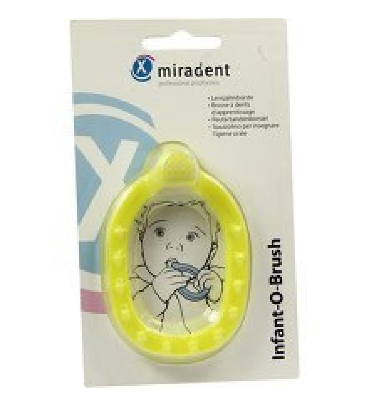 MIRADENT children's learning toothbrush. Infant-O-Brush yellow 1 piece