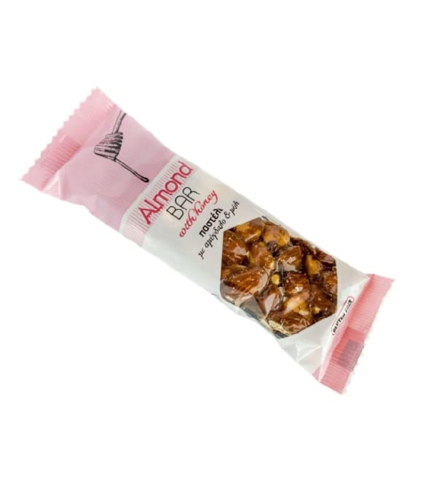 Melissokomiki Dodecanesse Pasteli Almond Bar with Honey - Display Box with 12 X 40 g