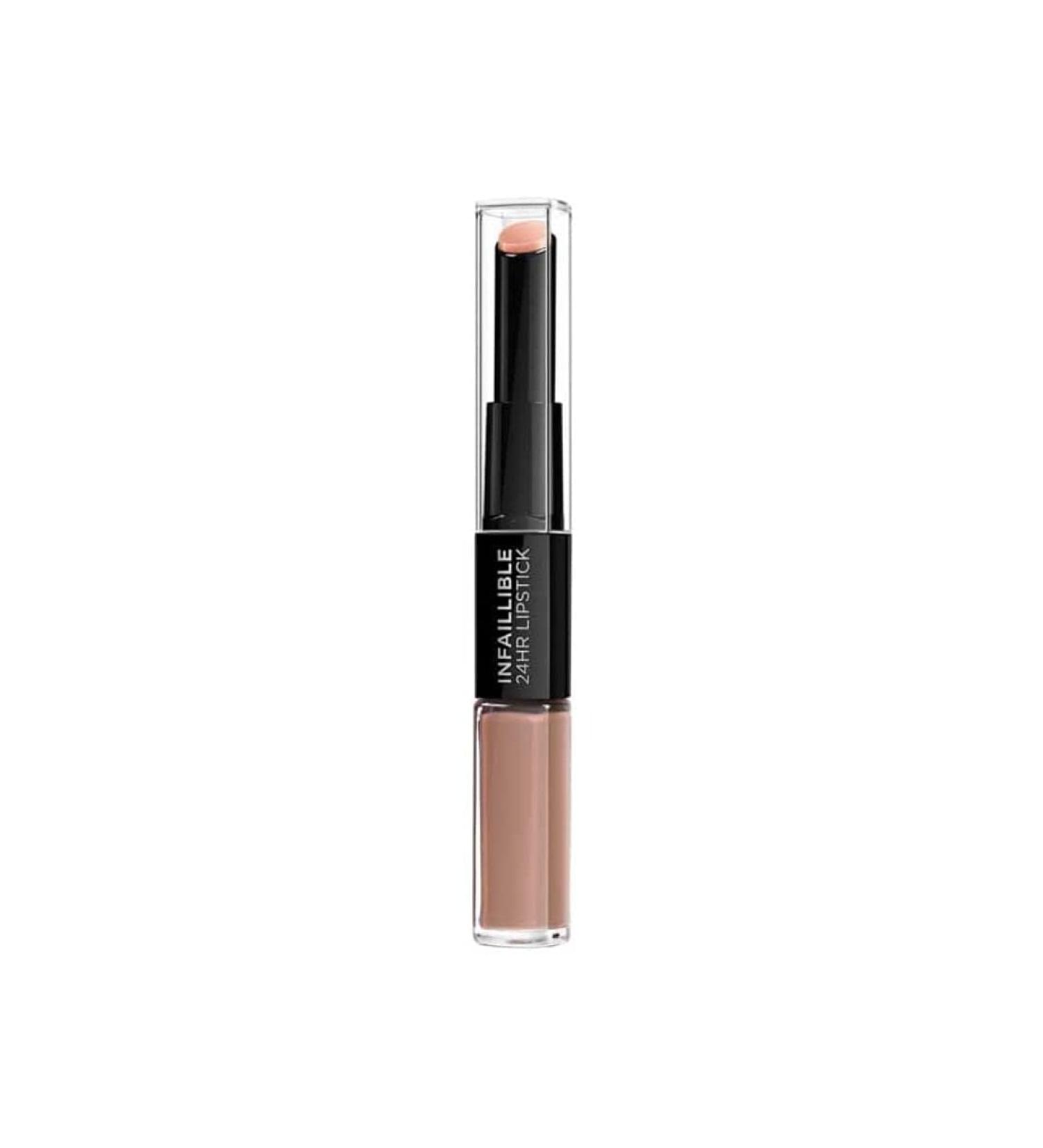 L'Oreal Paris Infallible 24HR 2 Step Lipstick 113 Invincible Sable - Long-Lasting Lip Color - Buy Online on GoSupps.com