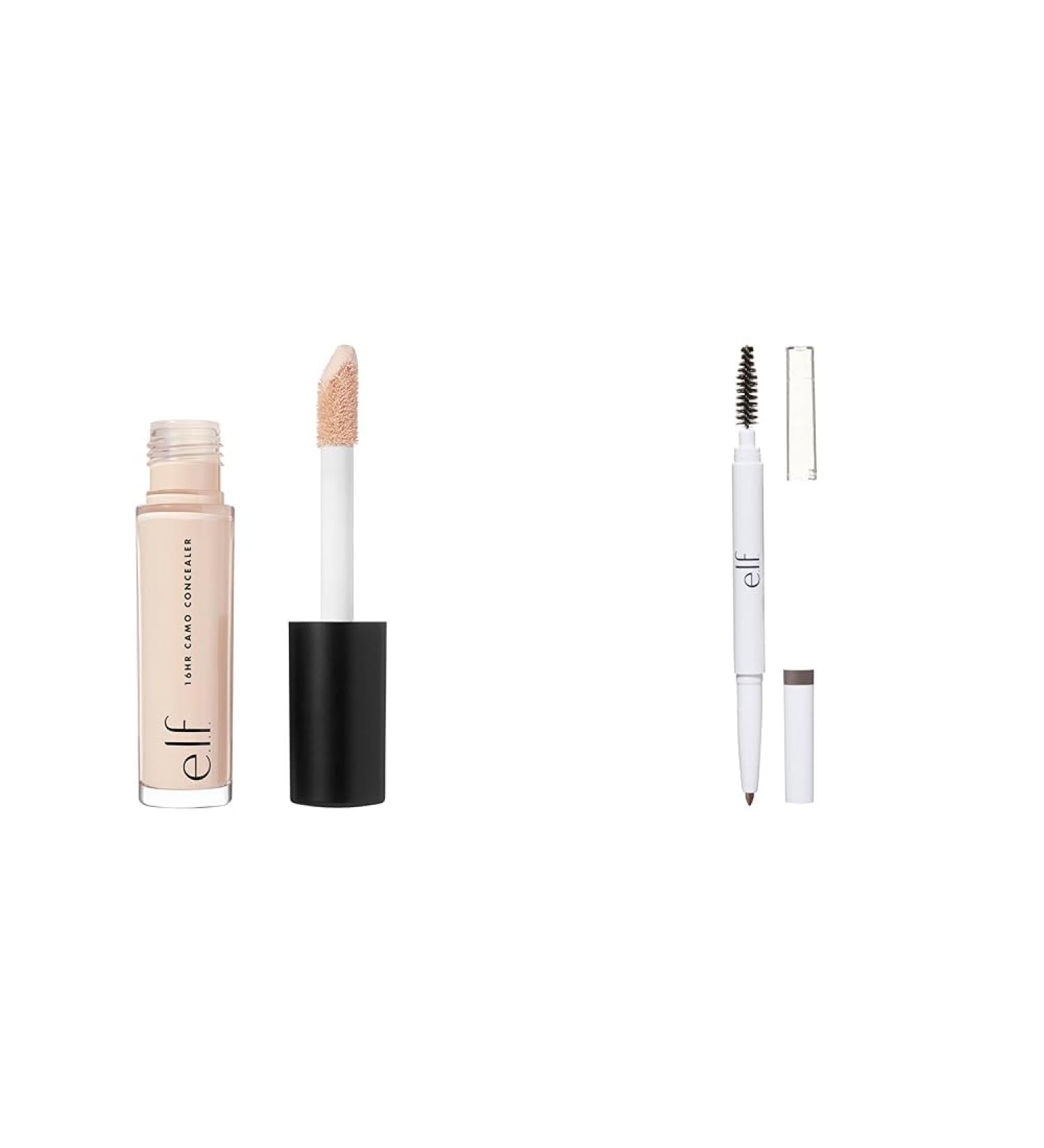 e.l.f. 16HR Camo Concealer (Light Ivory) + Instant Lift Brow Pencil (Neutral Brown) Light Ivory 6 ml (Pack of 1) Camo Concealer+ Brow Pencil - Buy Online on GoSupps.com