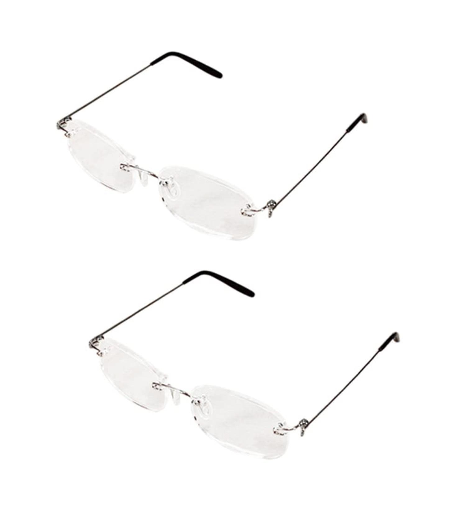 CARMIN 2X Unisex Flexible Frameless Reading Glasses - Lightweight 2.00 Magnification with Case | International Shipping - Buy Online on GoSupps.com