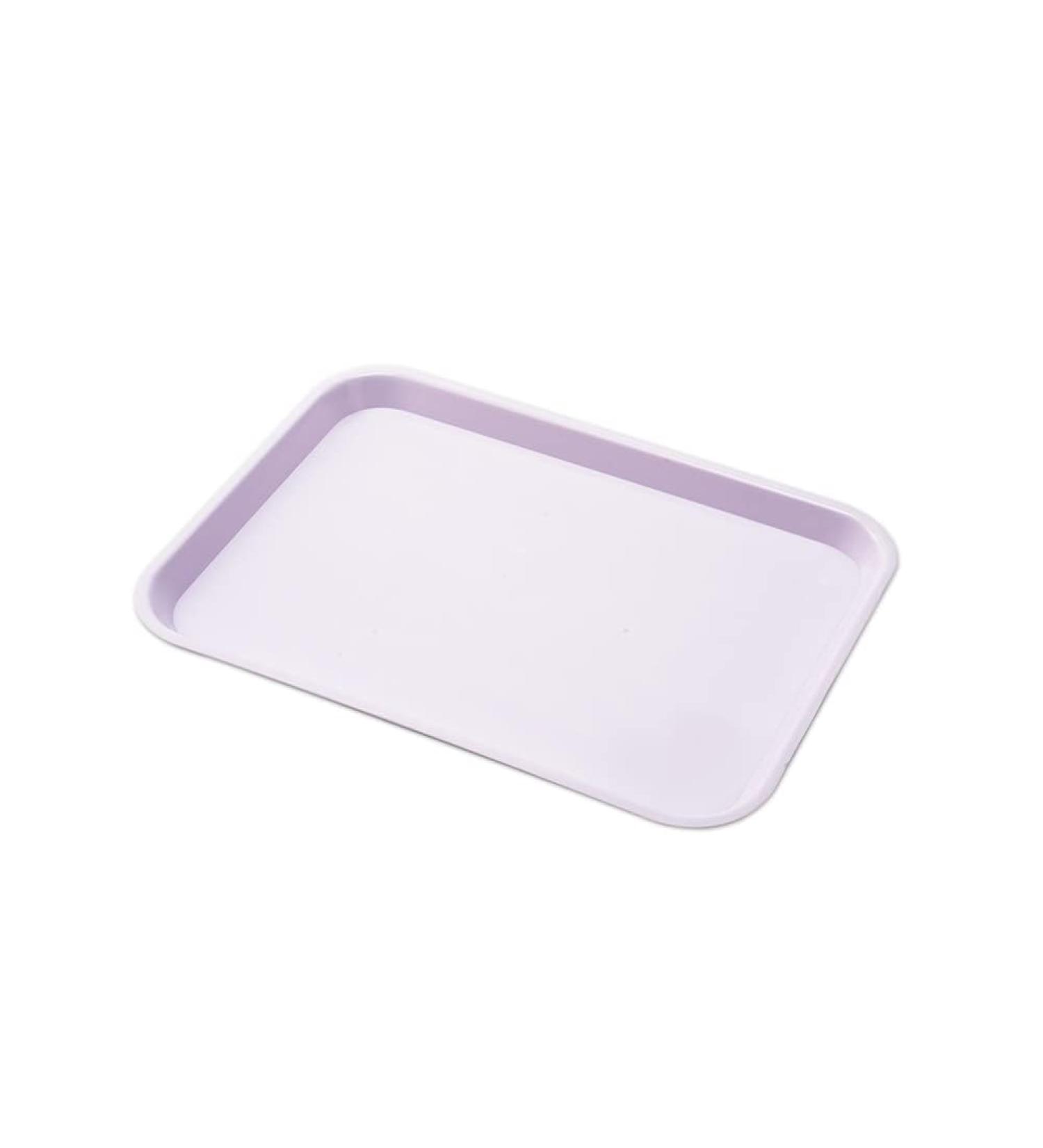 Dental Flat Instrument Set-Up Tray Size F Mini Autoclavable Size F Plastic Trays (Purple)