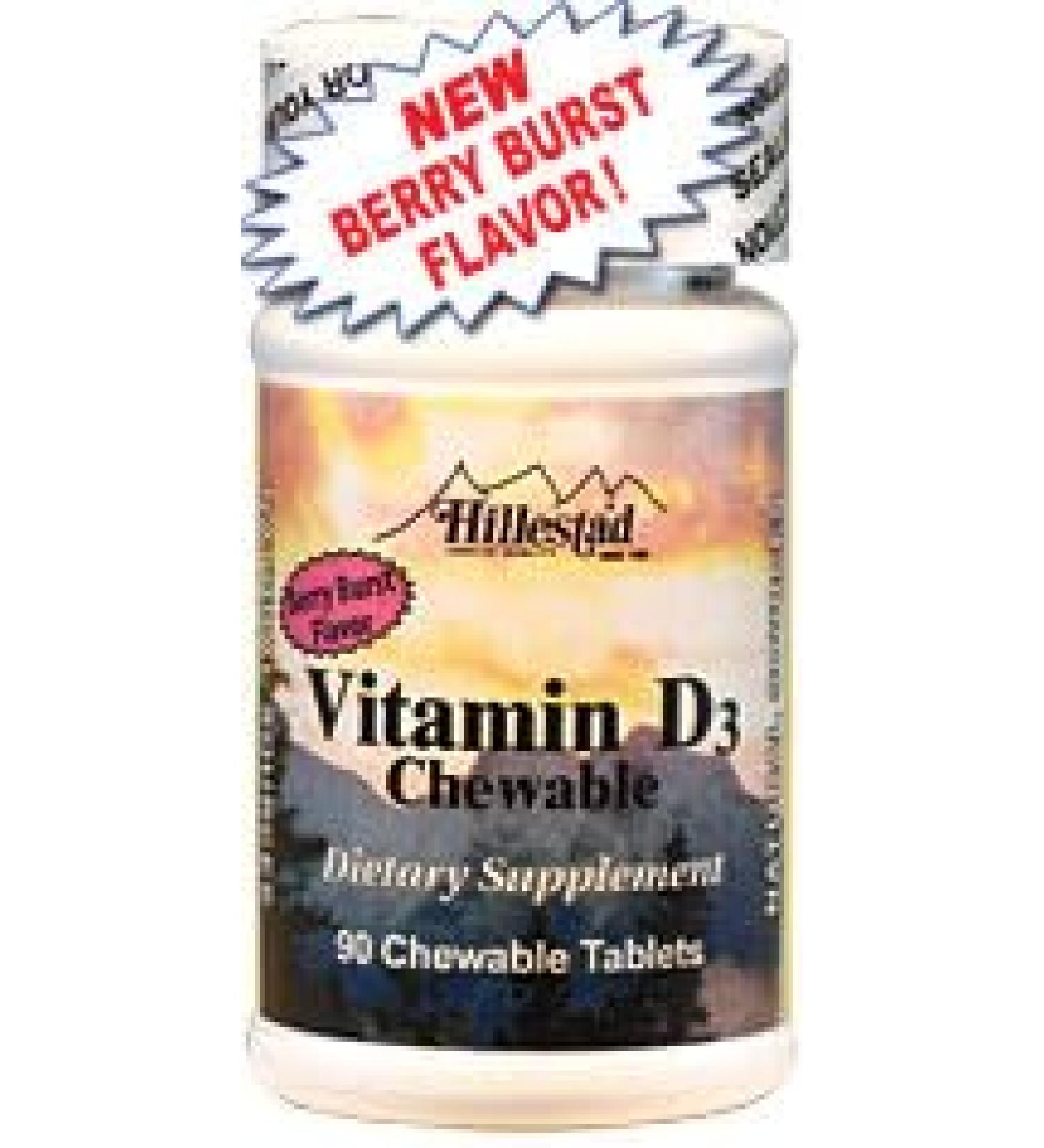 Dialyvite Hillestad Pharmaceuticals - Vitamin D3 Chewable - 90 Tablets - Buy Online on GoSupps.com