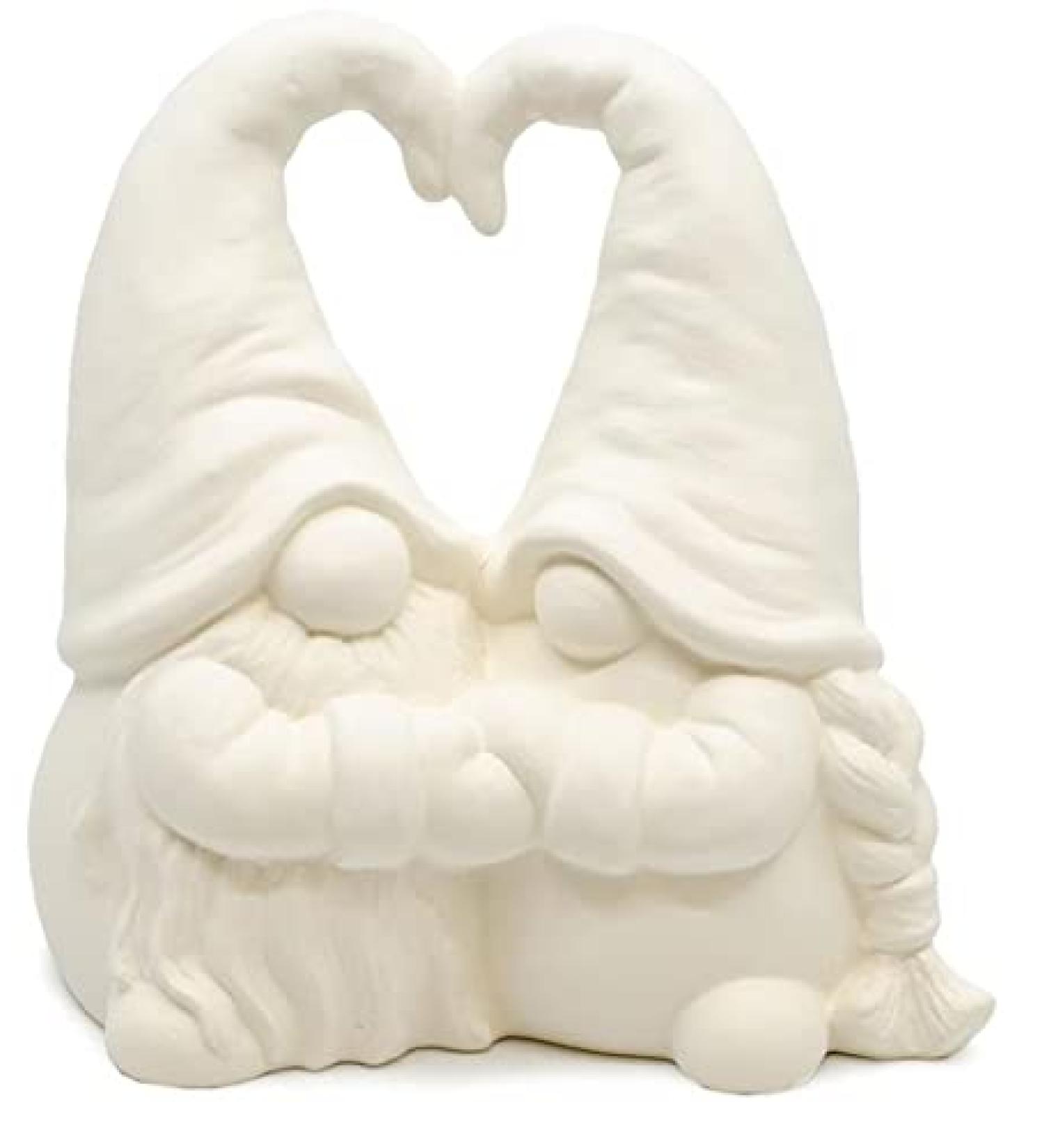 New Hampshire Craftworks Gordon and Gladys The Hugging Gnomes - Paint Your Own Adorable Ceramic Keepsake