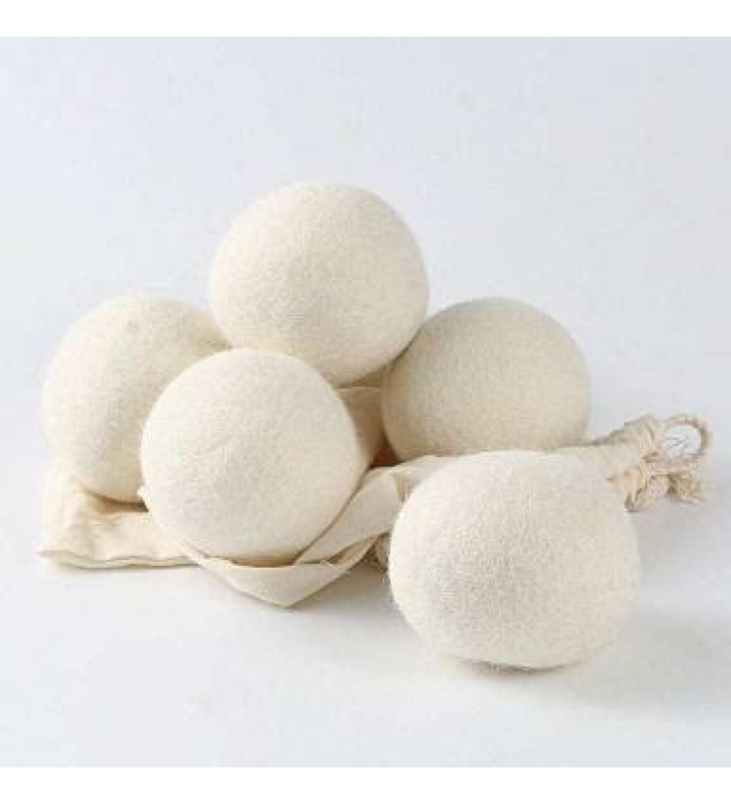 Organic Wool Dryer Balls - Natural Fabric Softener | Premium New Zealand Wool | Reduces Wrinkles & Drying Time | XL Pack of 6 - Buy Online on GoSupps.com