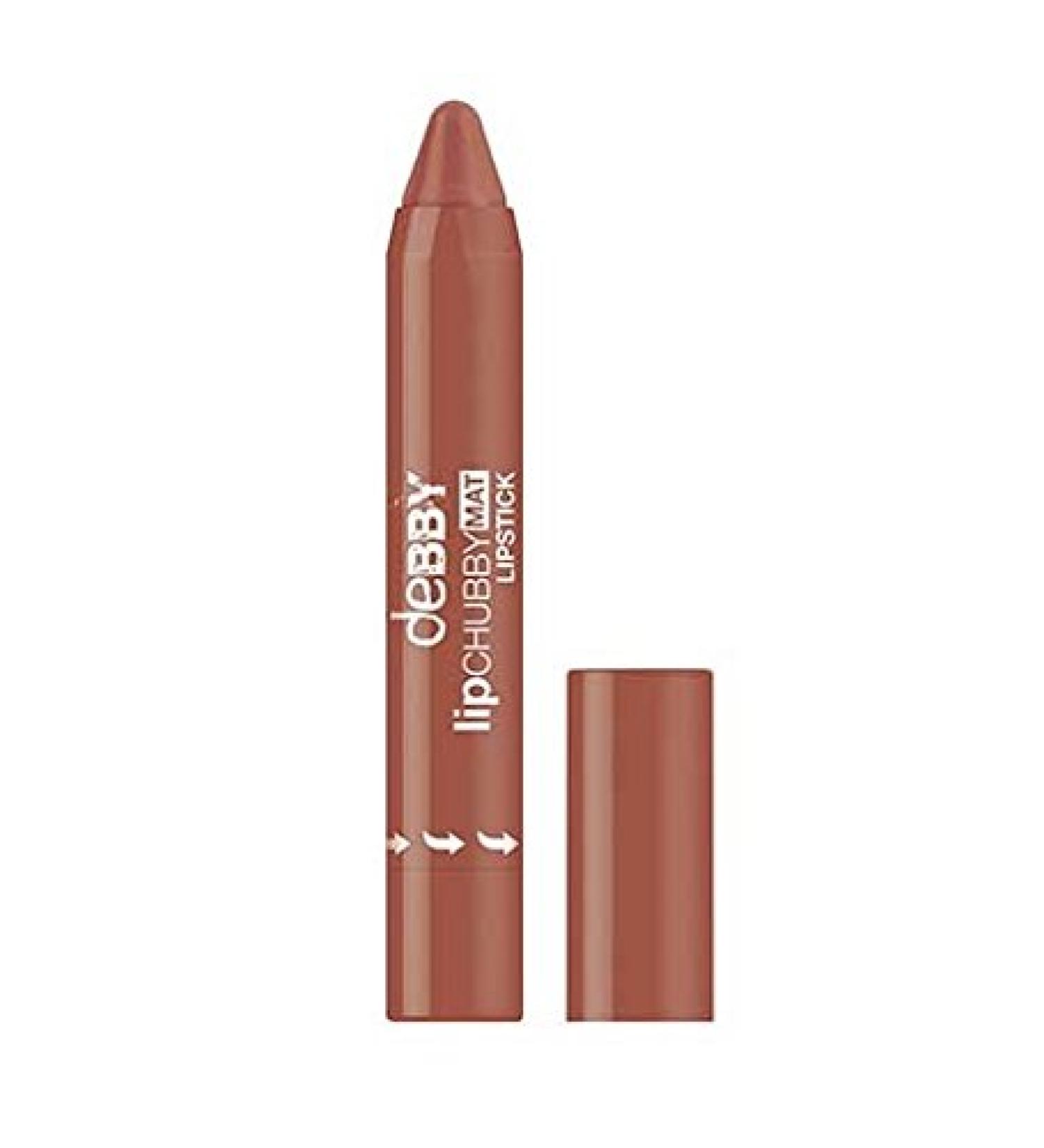 DEBBY LIPCHUBBY MAT LIPSTICK BEIGE NUDE 15 White