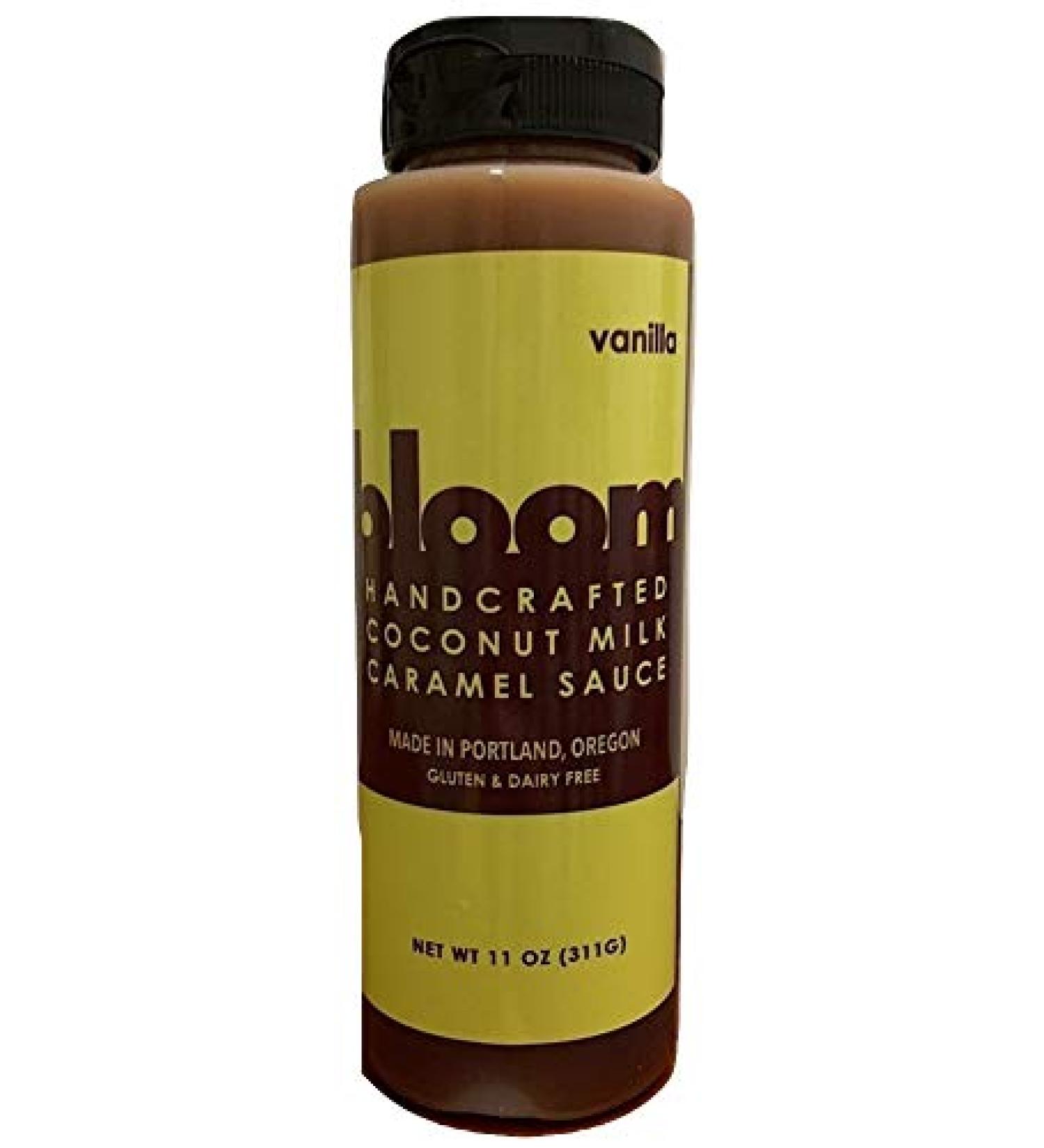 Bloom Caramel Vanilla Coconut Caramel - Sauce  11 OZ Squeeze Cottle  Vegan Alternative for Coffee  Topping for Ice Cream Vanilla Coconut Caramel Sauce 11 Ounce (Pack of 1) - Buy Online on GoSupps.com