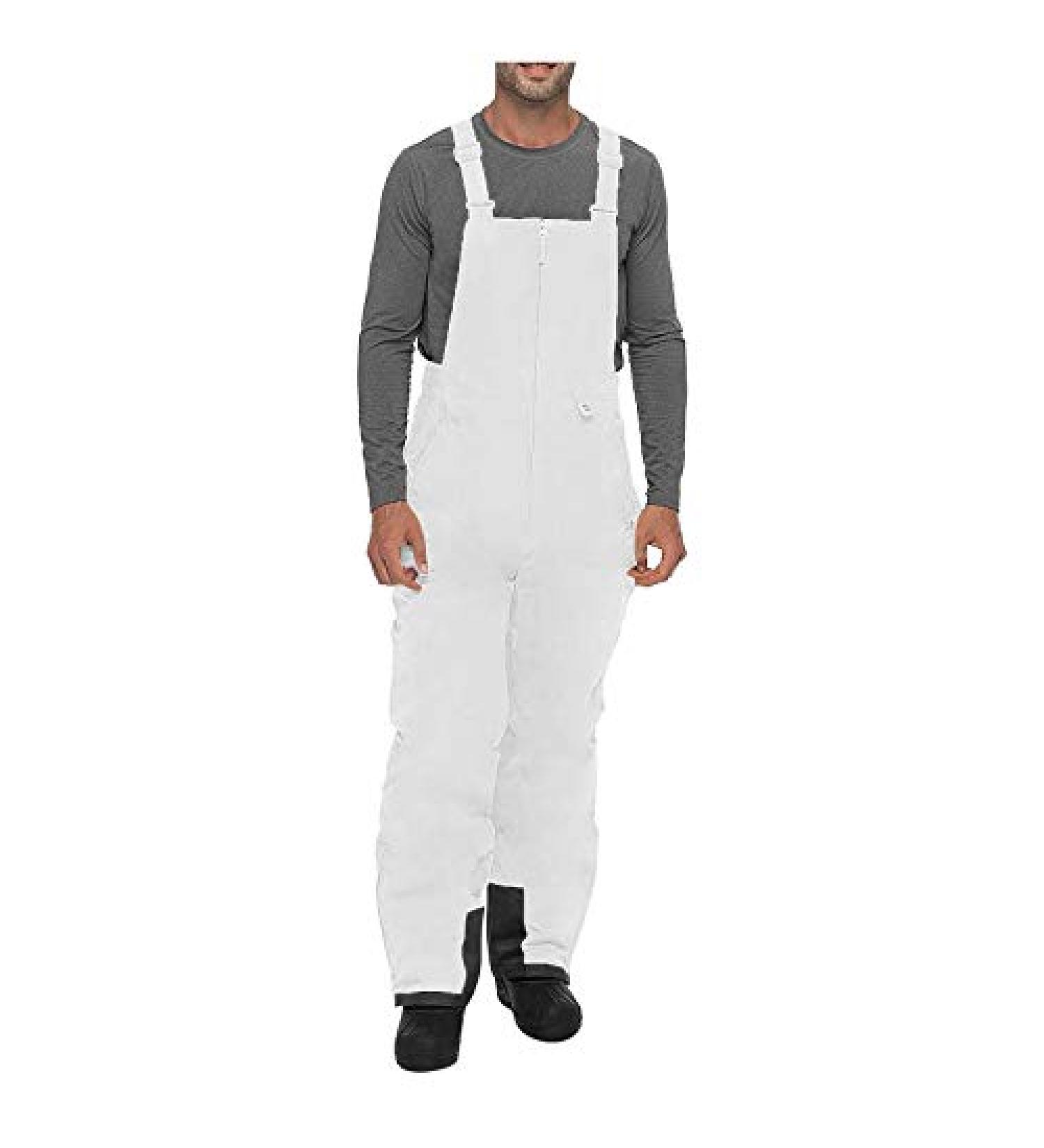 Wakeu Men's Essential Insulated Snow Bib Overalls - White 6X-Large - Buy Online on GoSupps.com