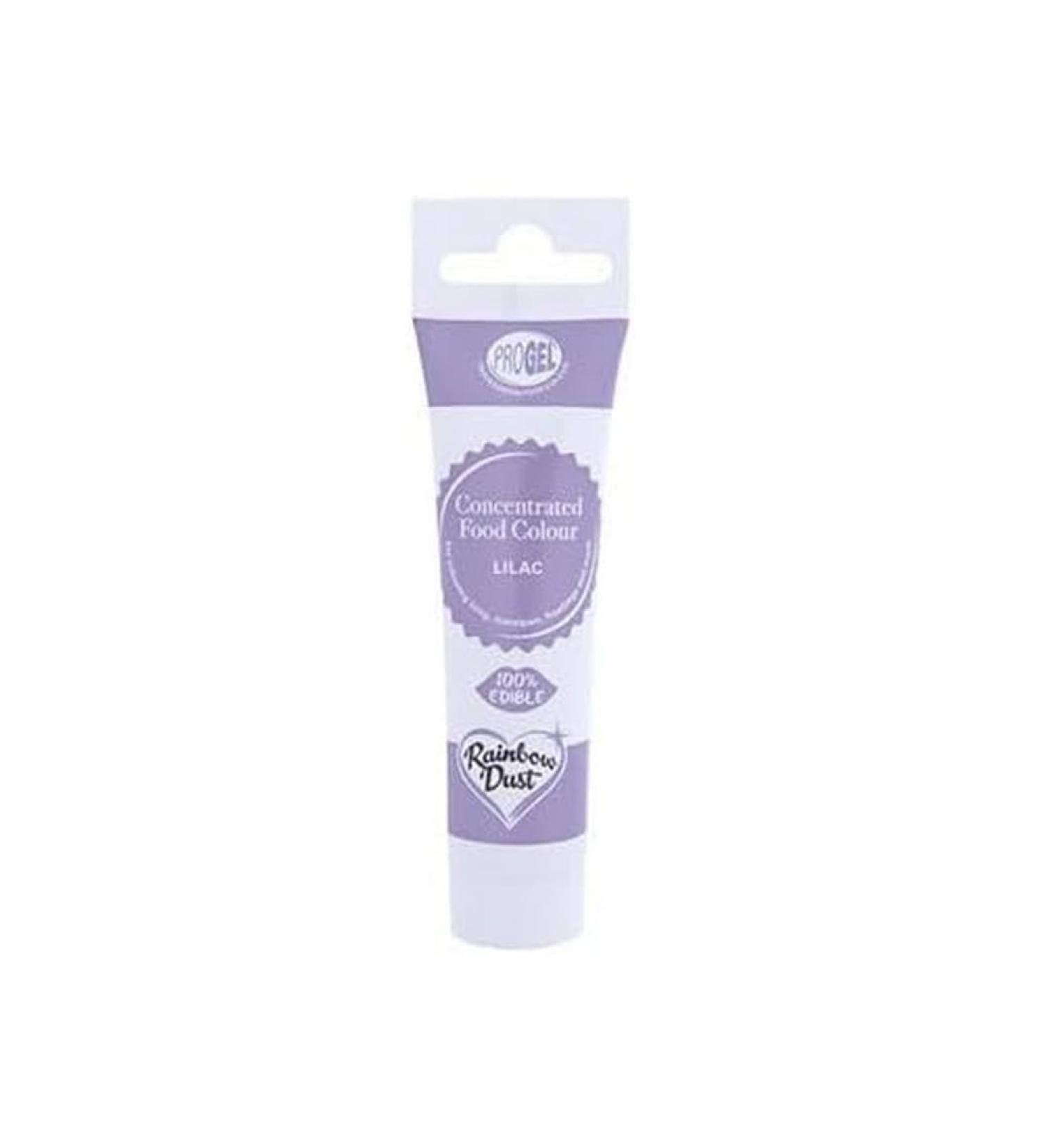 Rainbow Dust ProGel Concentrated Food Colour Lilac Colouring Gel For Baking and Cake Decorating 25g Tube