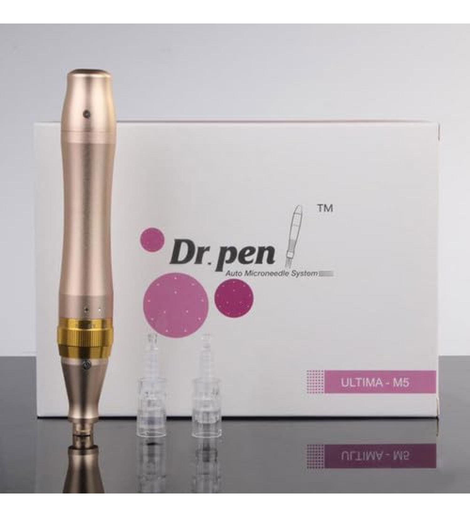 Dr. Pen Ultima M5 Professional Kit - Authentic Multi-function Wireless Derma Beauty Pen - 12pins (0.25mm) 2 + 36pins (0.25mm) 2 + Round Nano (0.25mm) x2 Cartridges - Buy Online on GoSupps.com